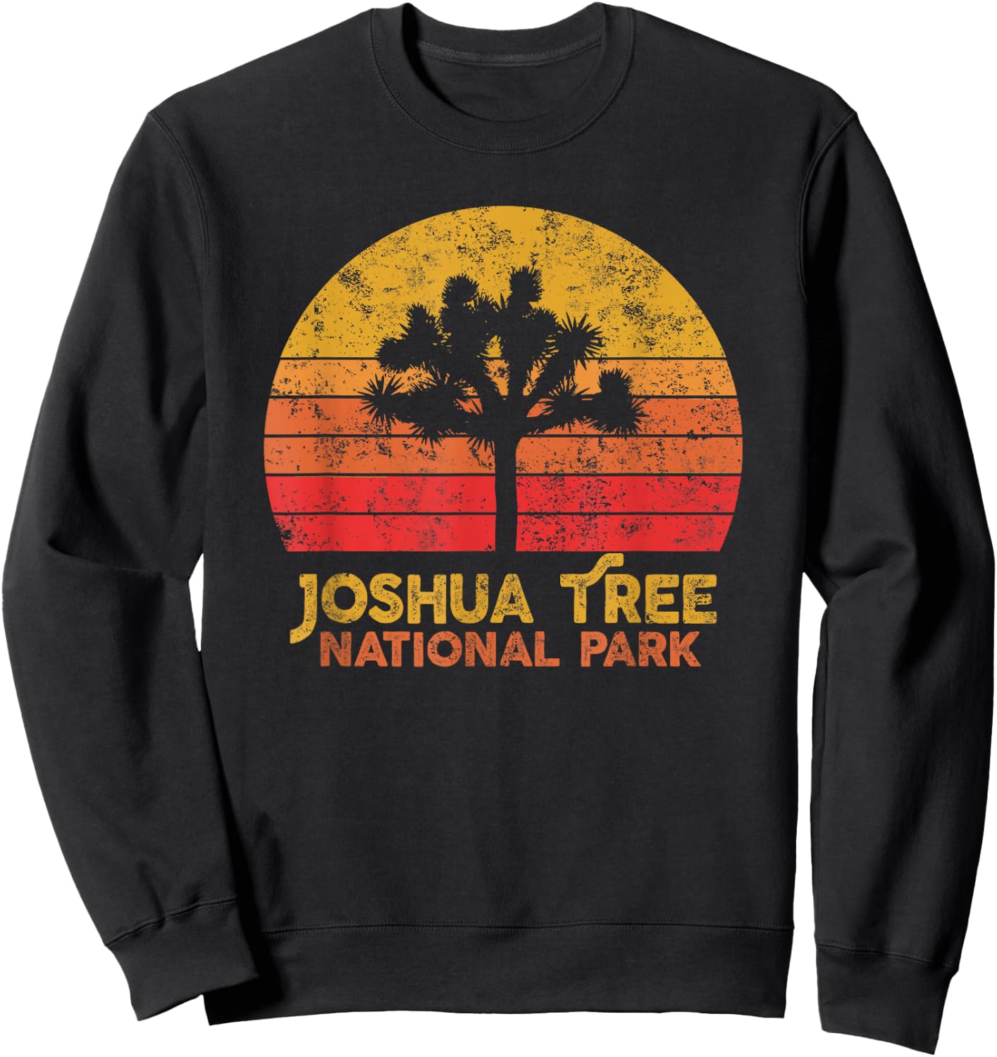 Vintage Joshua Tree National Park Retro Sweatshirt - Sweatshirt | Black