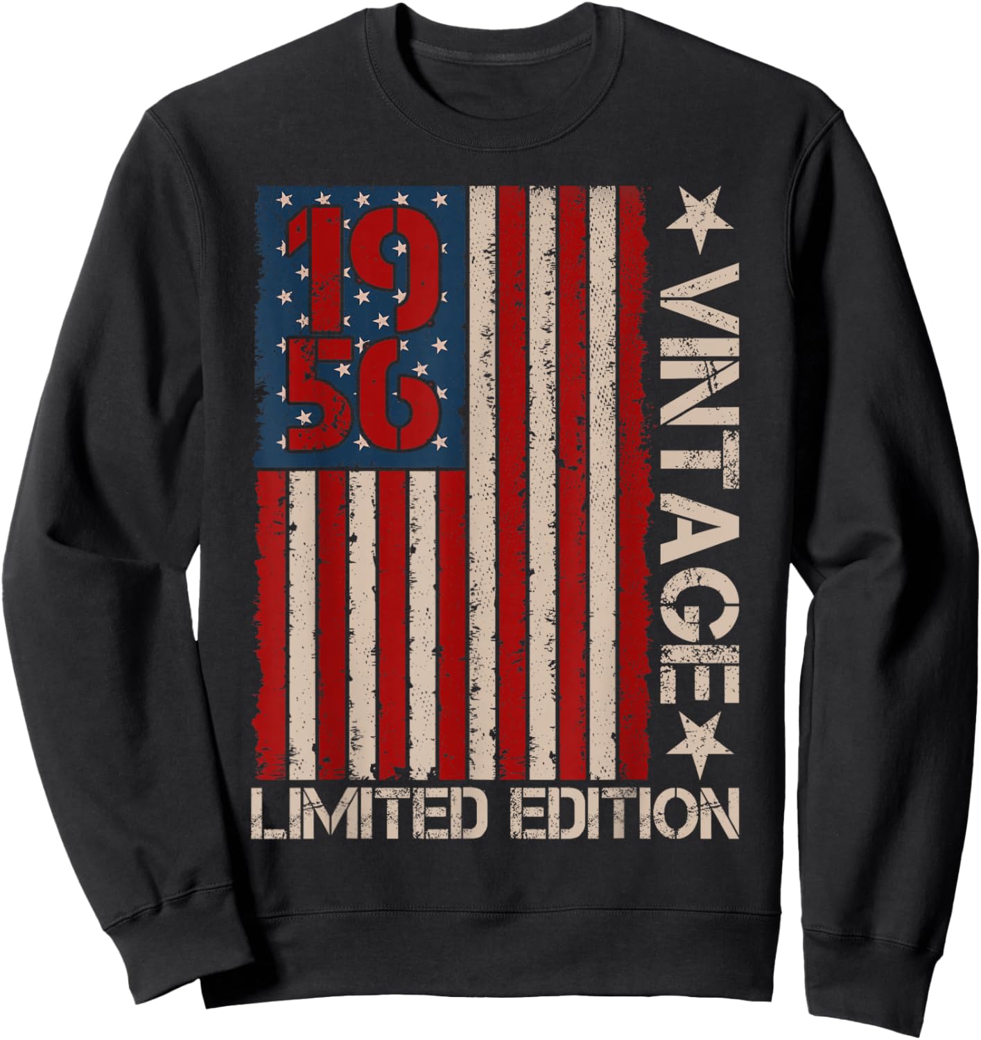 Vintage 1956 Limited Edition 70th Birthday 4th of July Men Sweatshirt - Sweatshirt | Black