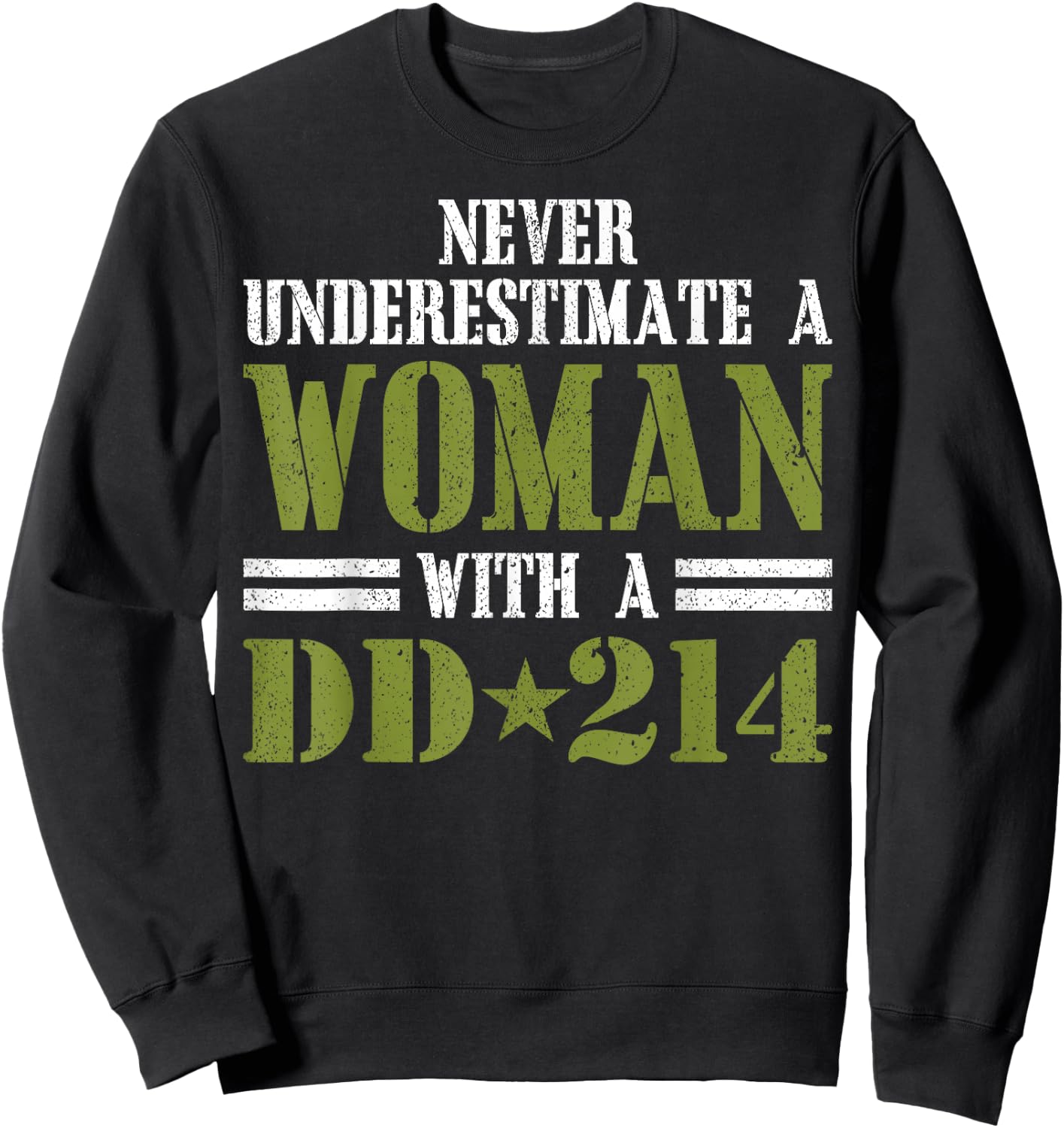 Women with DD-214 Female Veterans Day Gift Shirt Sweatshirt - Sweatshirt | Black