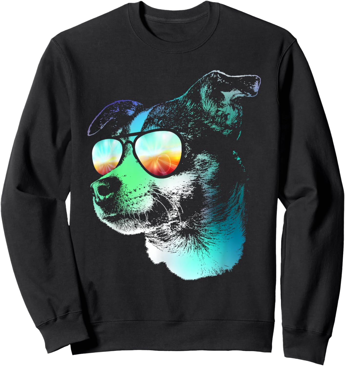 Disco Groovy Rat Terrier Dog Gift Sweatshirt - Sweatshirt | Black