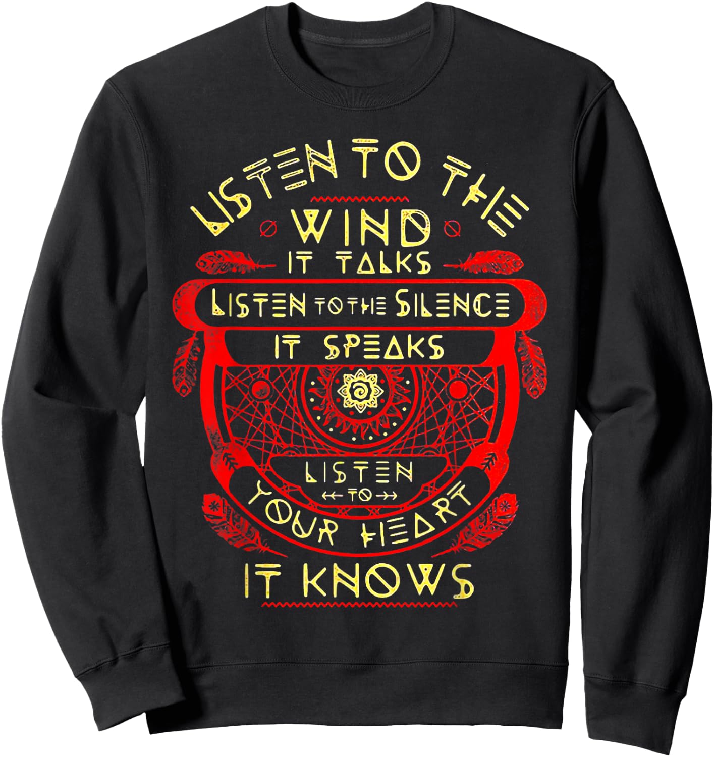Listen To The Wind Sweatshirt - Sweatshirt | Black