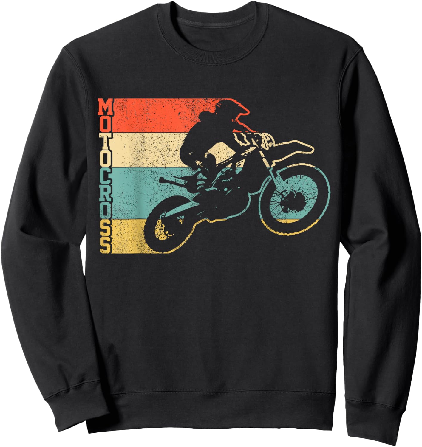 Motocross Vintage Enduro Dirt Bike Motorcycle MX Biker Sweatshirt - Sweatshirt | Black