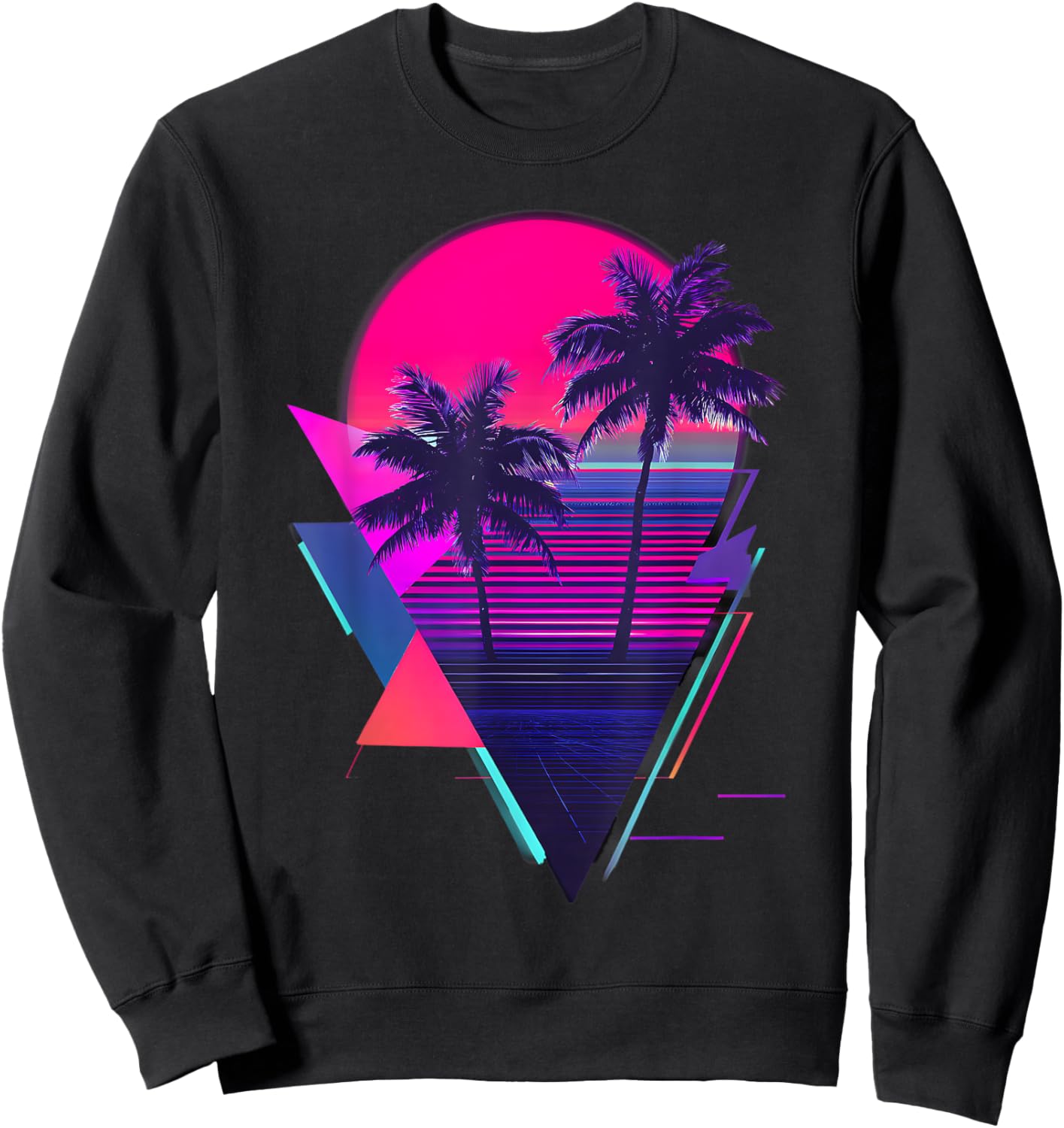 Vaporwave Retro 80s Sweatshirt - Sweatshirt | Black