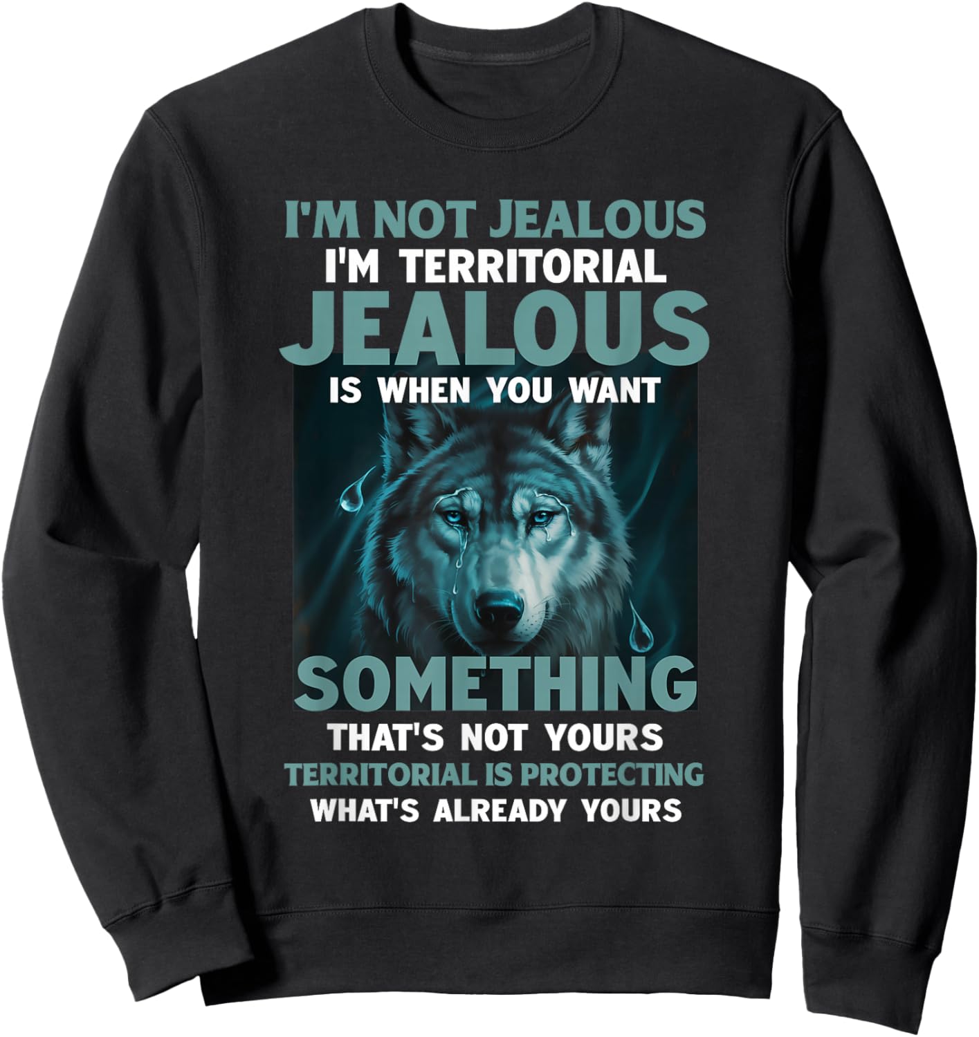 I'm Not Jealous I'm Territorial Jealous is When You Want Sweatshirt - Sweatshirt | Black