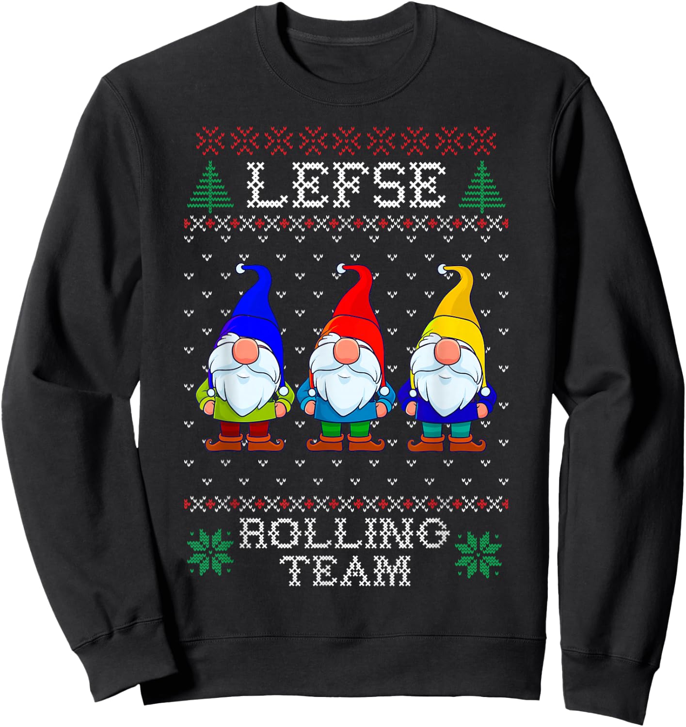 Lefse Rolling Team, Christmas Baking Tomte Gnome Xmas Women Sweatshirt - Sweatshirt | Black