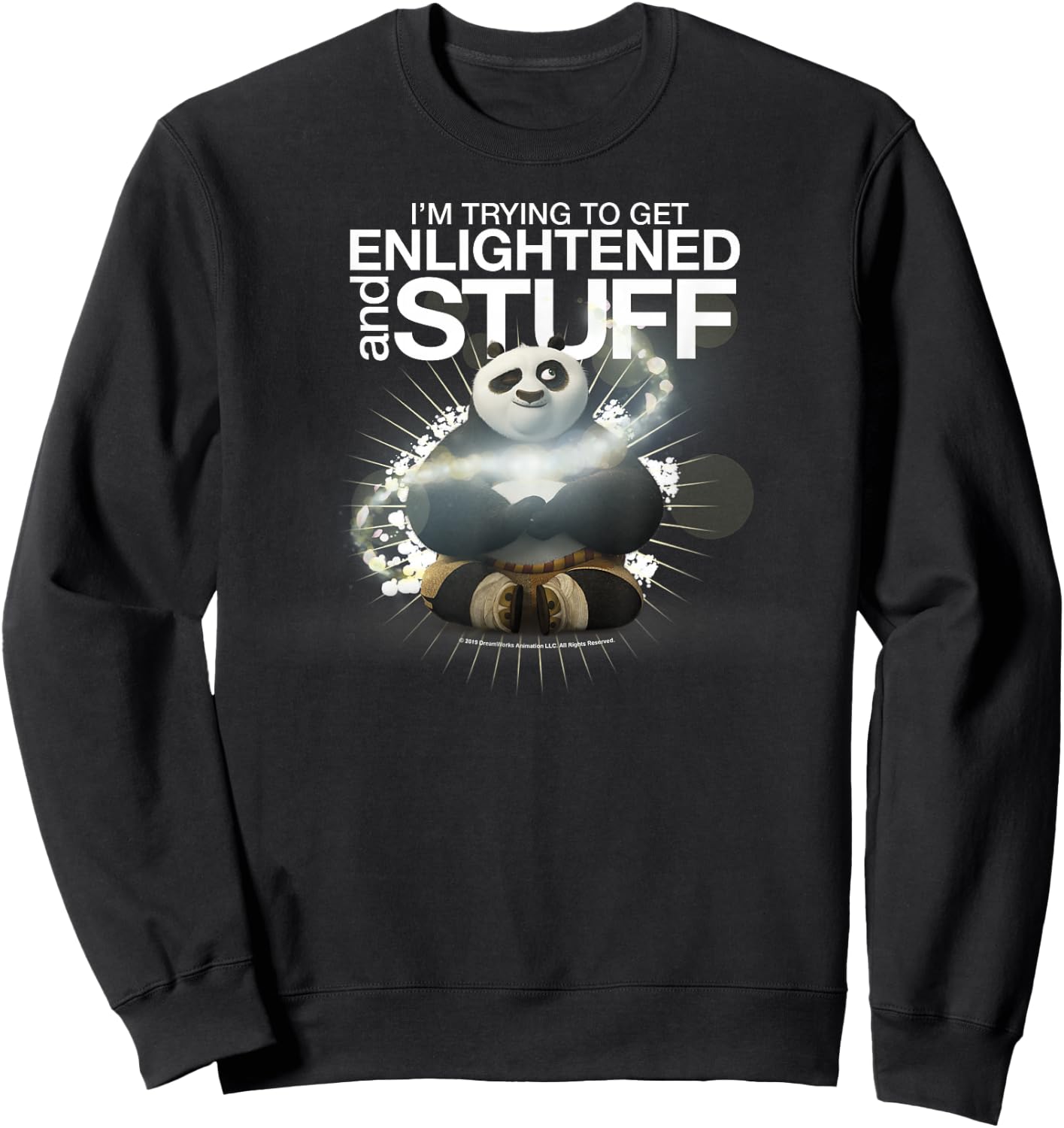 Kung Fu Panda Enlightened And Stuff Po Portrait Sweatshirt - Sweatshirt | Black