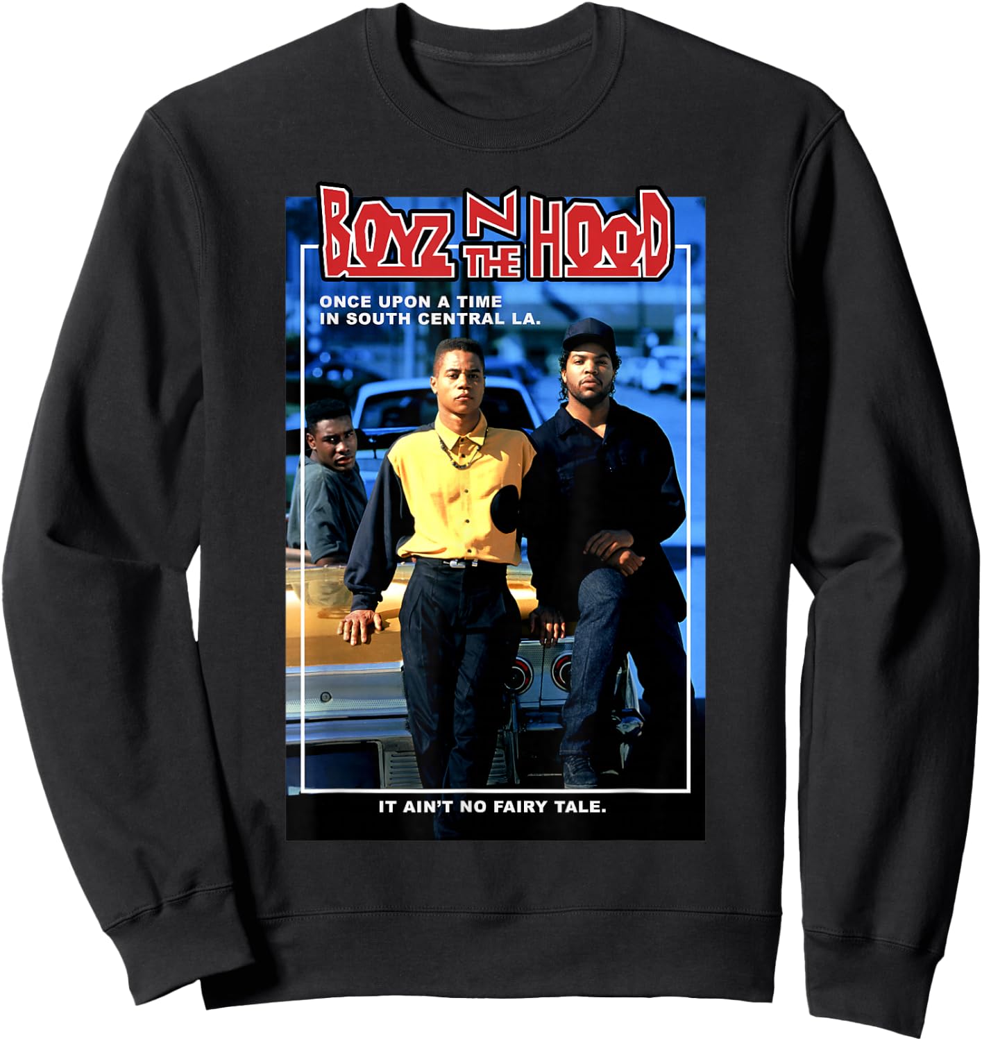 Boyz N The Hood Doughboy and Tre Once Upon A Time Portrait Short Sleeve Sweatshirt - Sweatshirt | Black