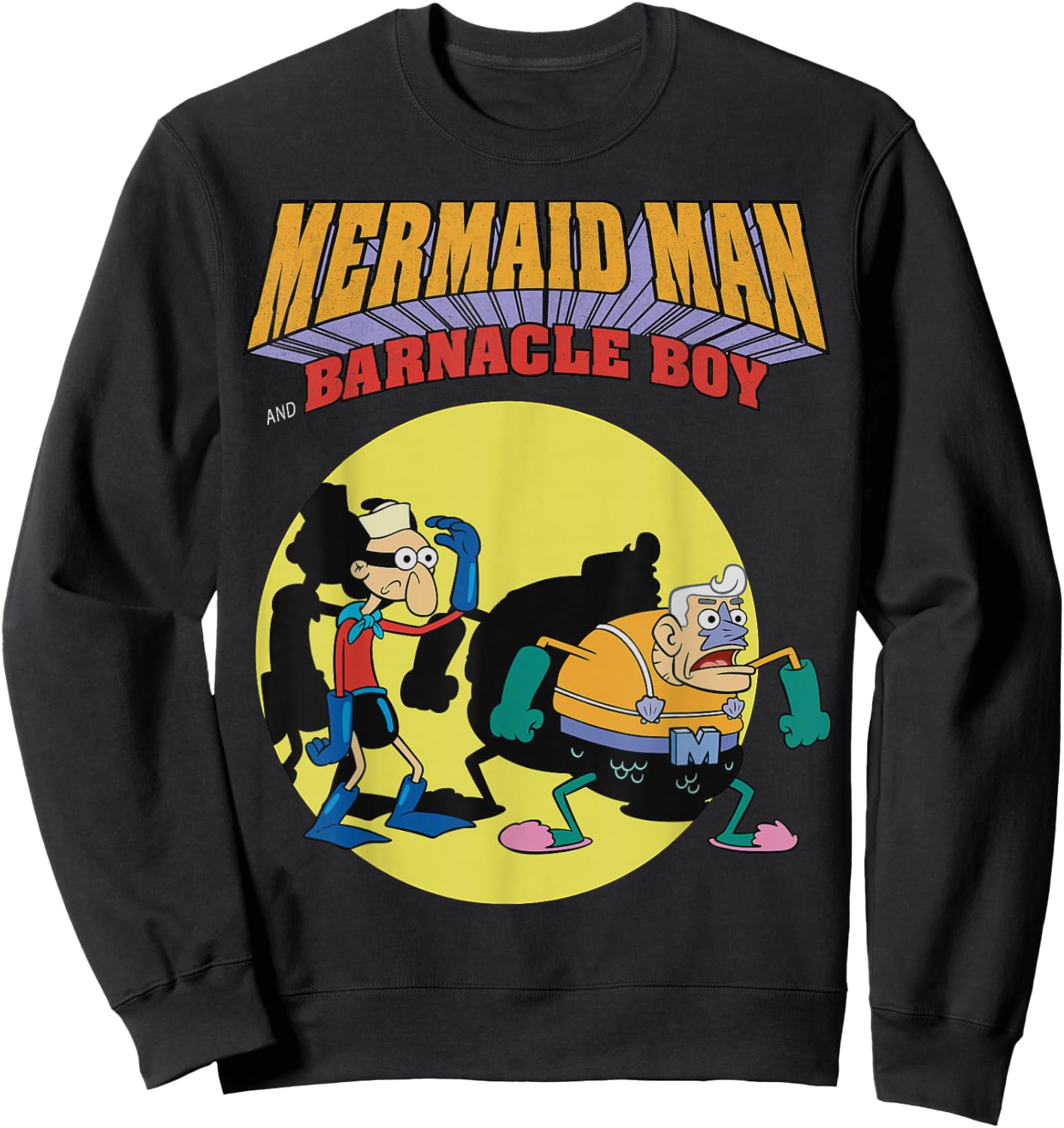 Nickelodeon Spongebob Mermaid Man Sweatshirt - Sweatshirt | Black