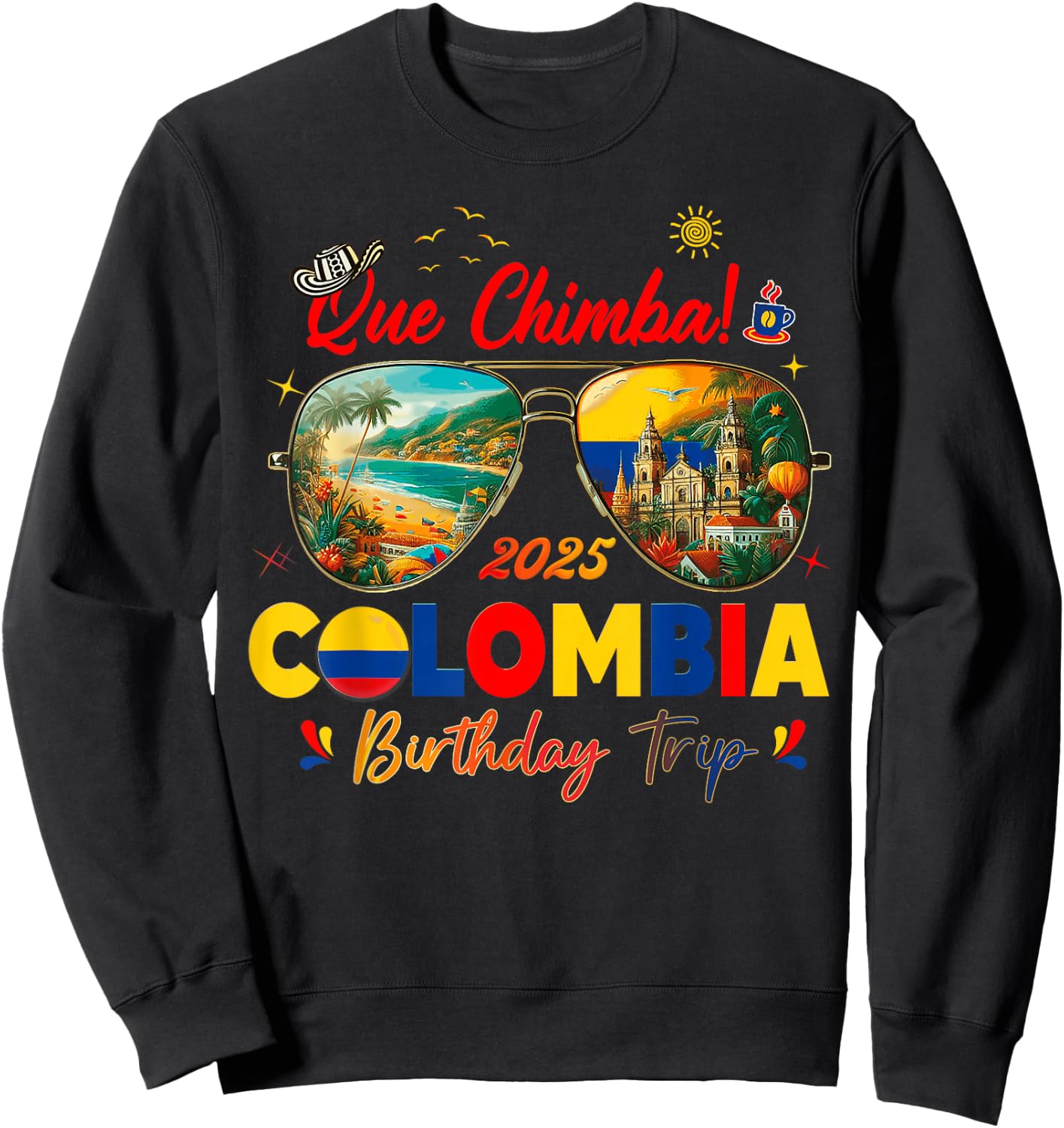 Colombia Vacation Cartagena Matching Group Trip 2025 Sweatshirt - Sweatshirt | Black