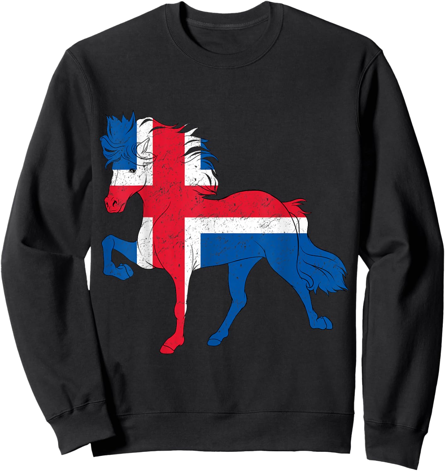 Tolt Heartbeat dressage pony Rider Women Men Icelandic Horse Sweatshirt - Sweatshirt | Black