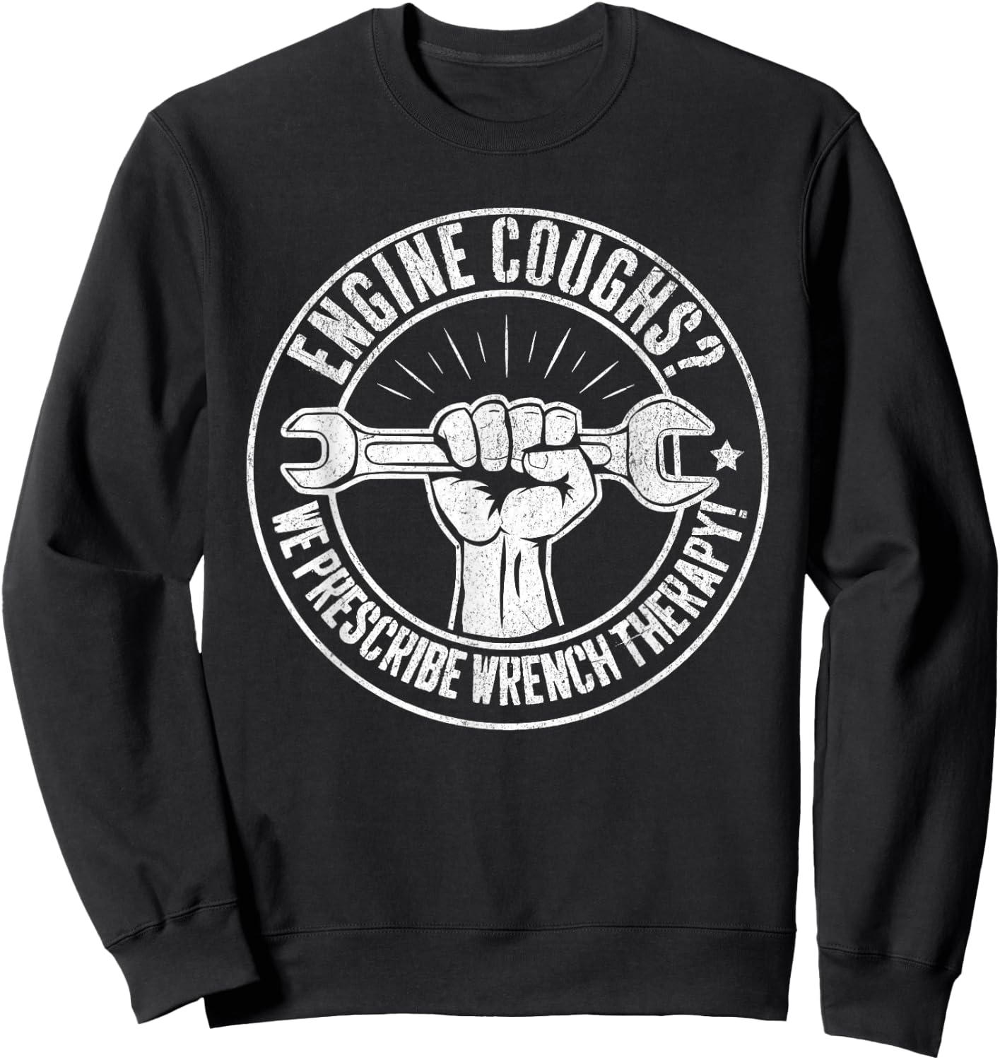 Funny Mechanic Car Builder Auto Repair Garage Wrench Sweatshirt - Sweatshirt | Black