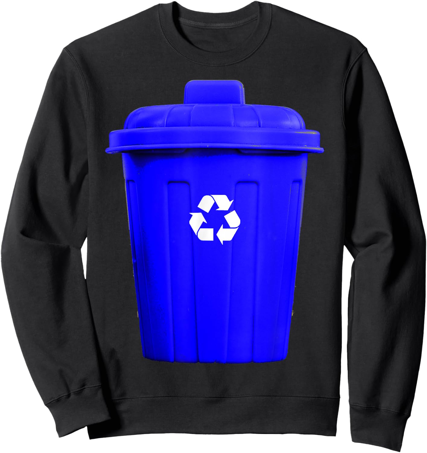 Recycling Can Funny Hilarious Halloween Costume Sweatshirt - Sweatshirt | Black