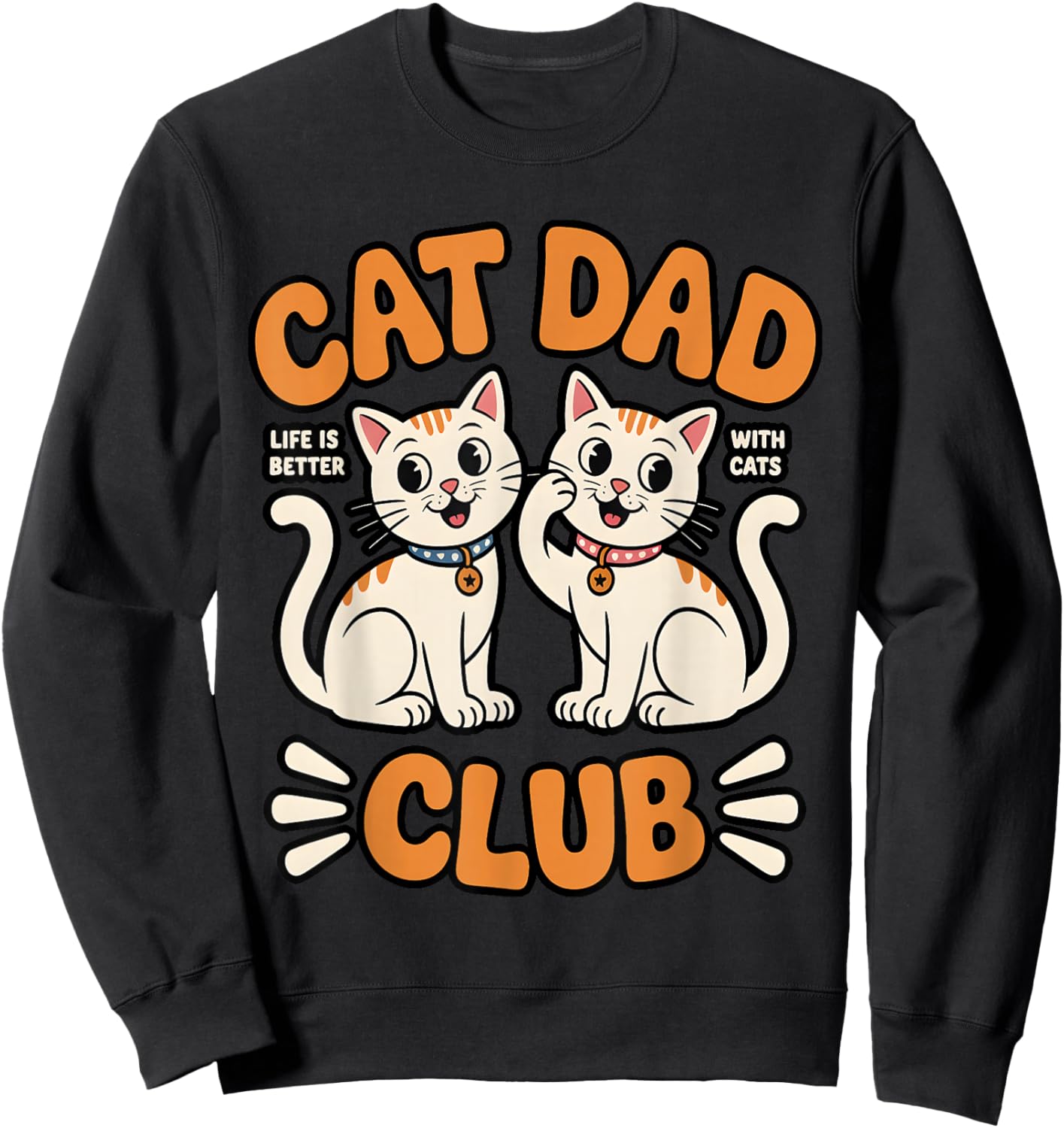 Retro Cad Dad Club Fathers Daddy from Wife Kids Sweatshirt - Sweatshirt | Black