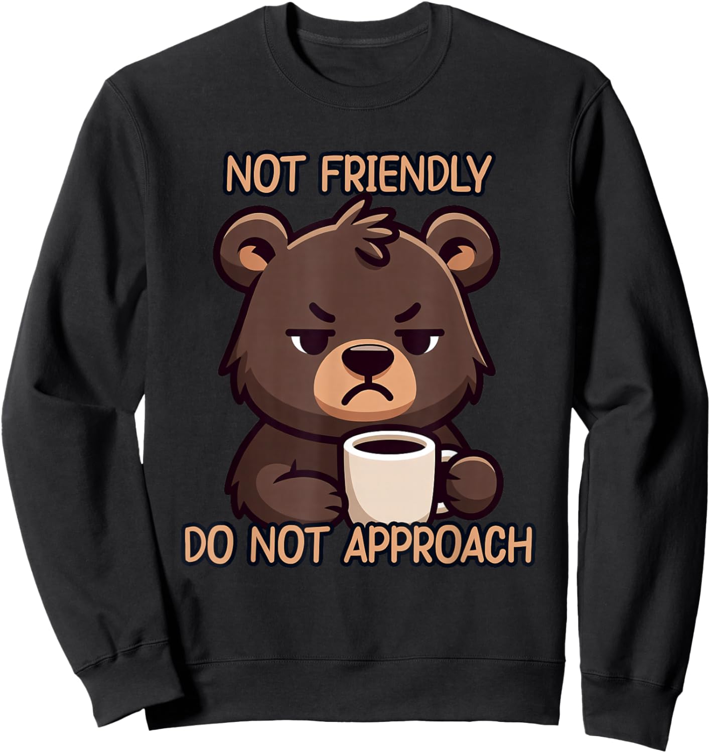 I'm Not Friendly Do Not Approach Sweatshirt - Sweatshirt | Black