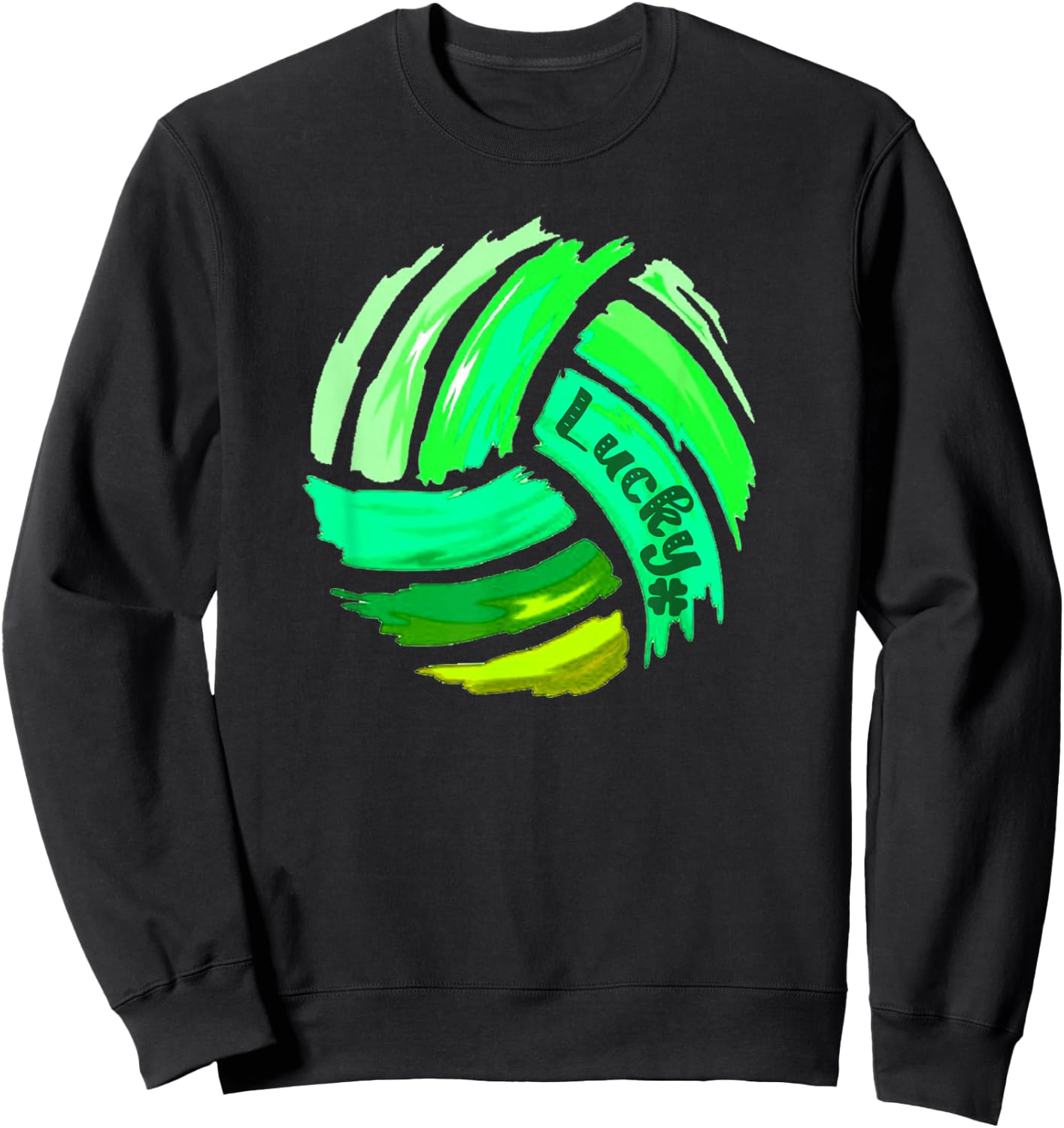 Volleyball St. Patrick's Day Lucky Green for Boys & Girls Sweatshirt - Sweatshirt | Black