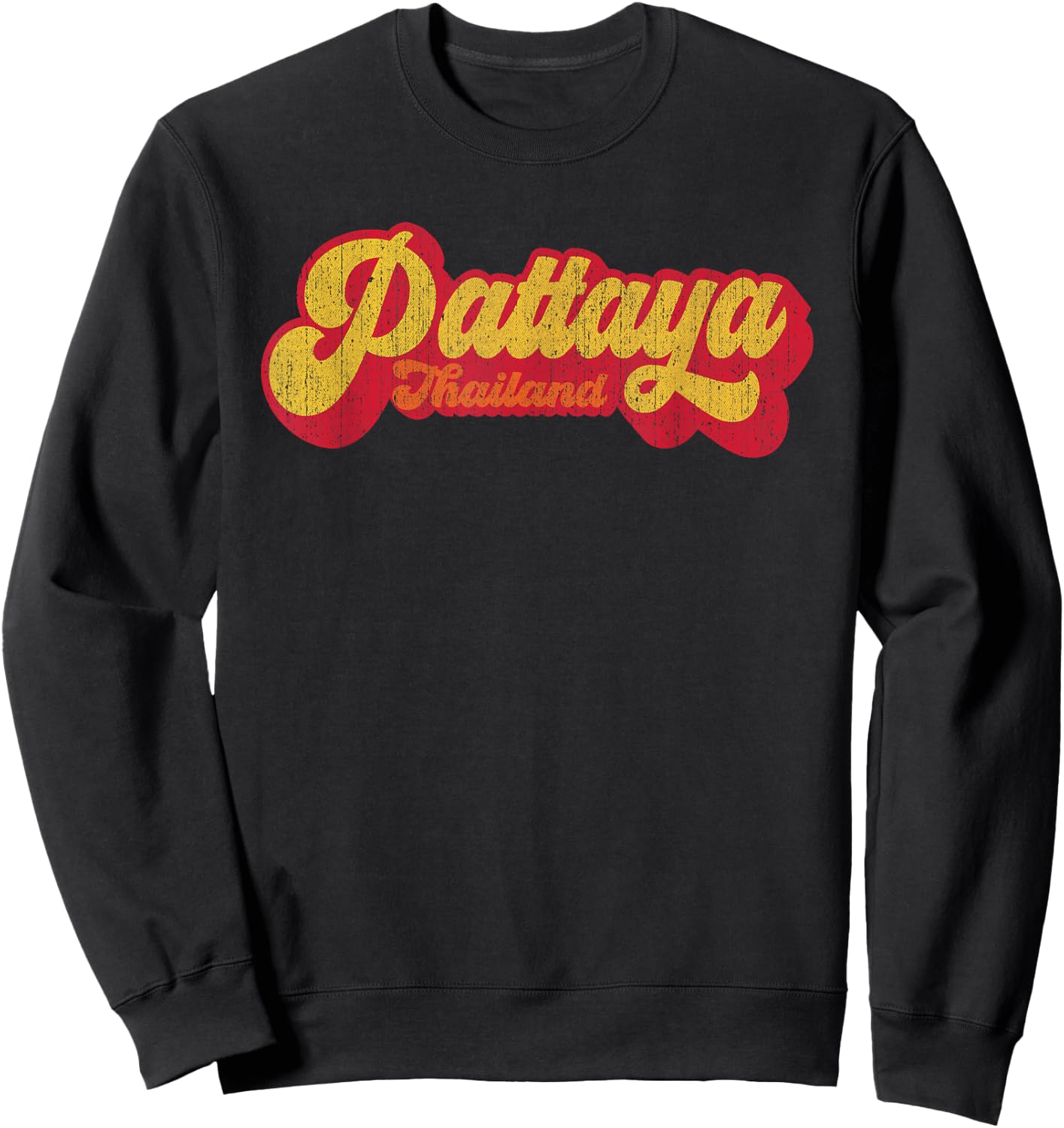 Pattaya Thai Beach Resort Retro Thailand Sweatshirt - Sweatshirt | Black