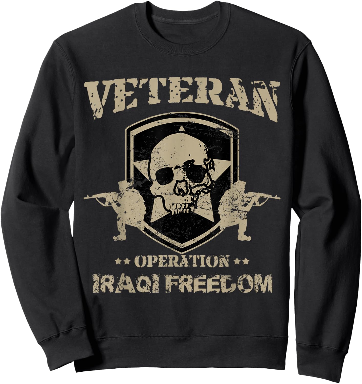 Military Veteran Shirt Operation Iraqi Freedom Sweatshirt - Sweatshirt | Black