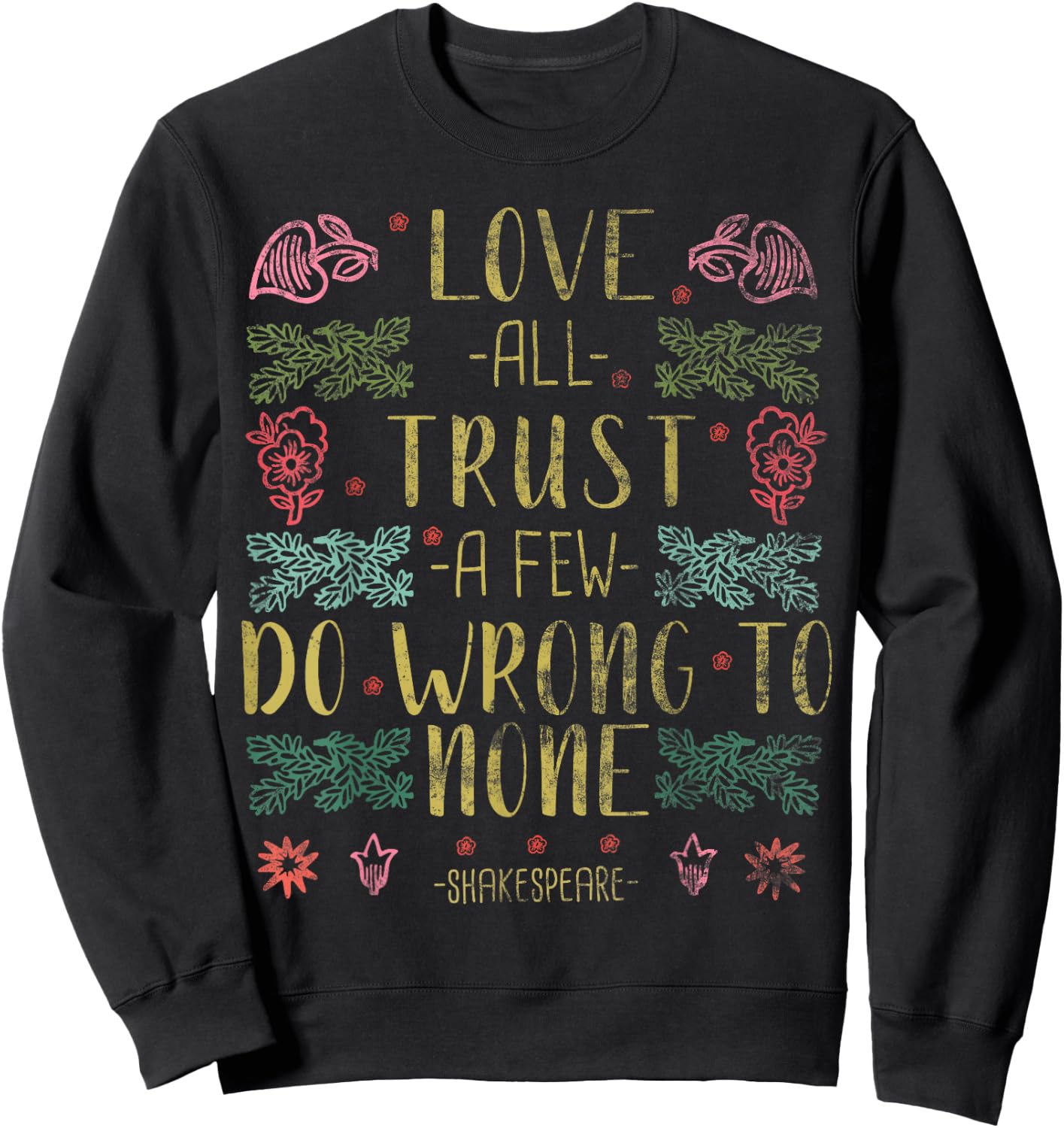Love All Literary . Will Shakespeare Sweatshirt - Sweatshirt | Black