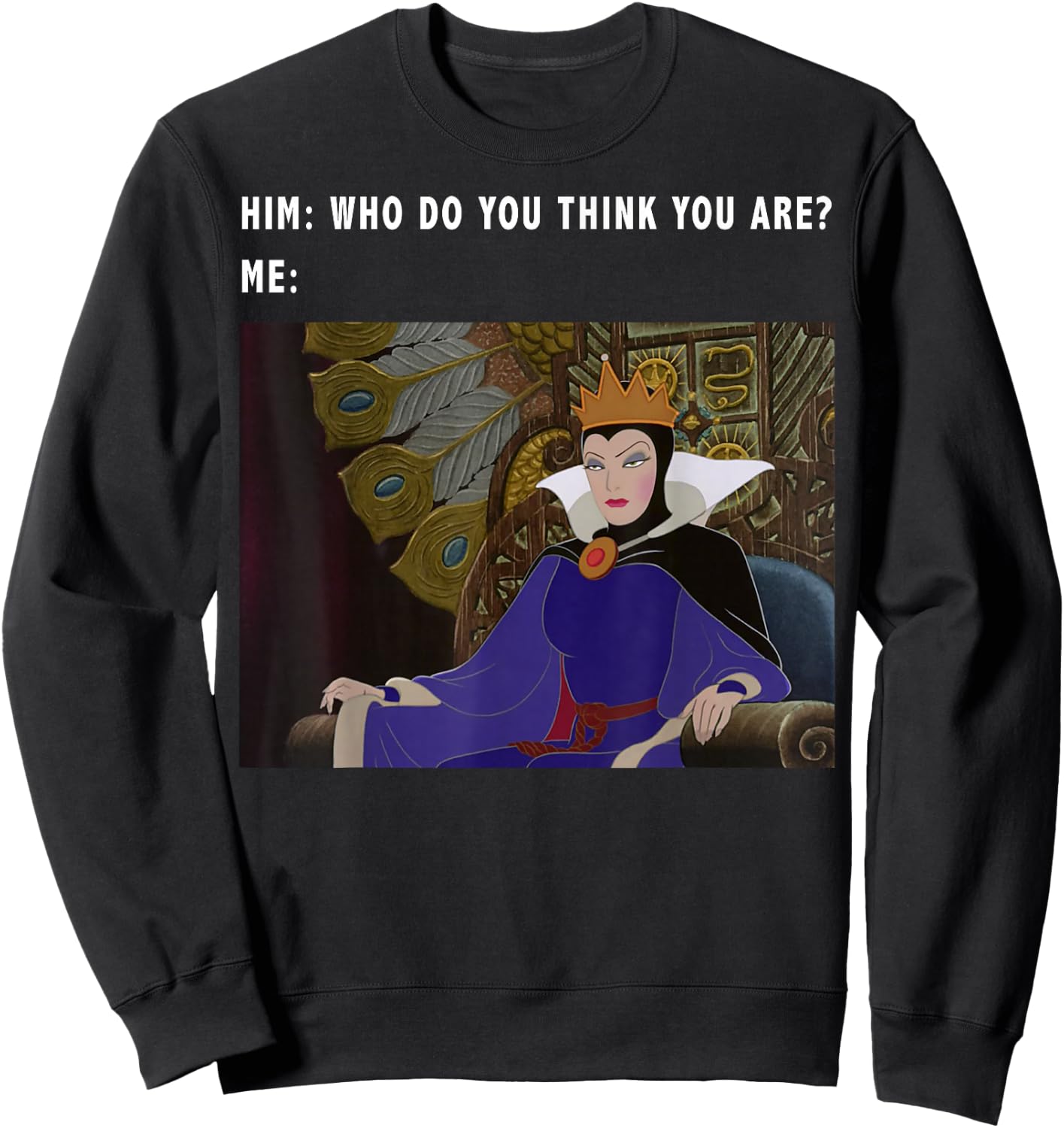 Disney Sleeping Beauty Maleficent Evil Queen Meme Small Sweatshirt - Sweatshirt | Black