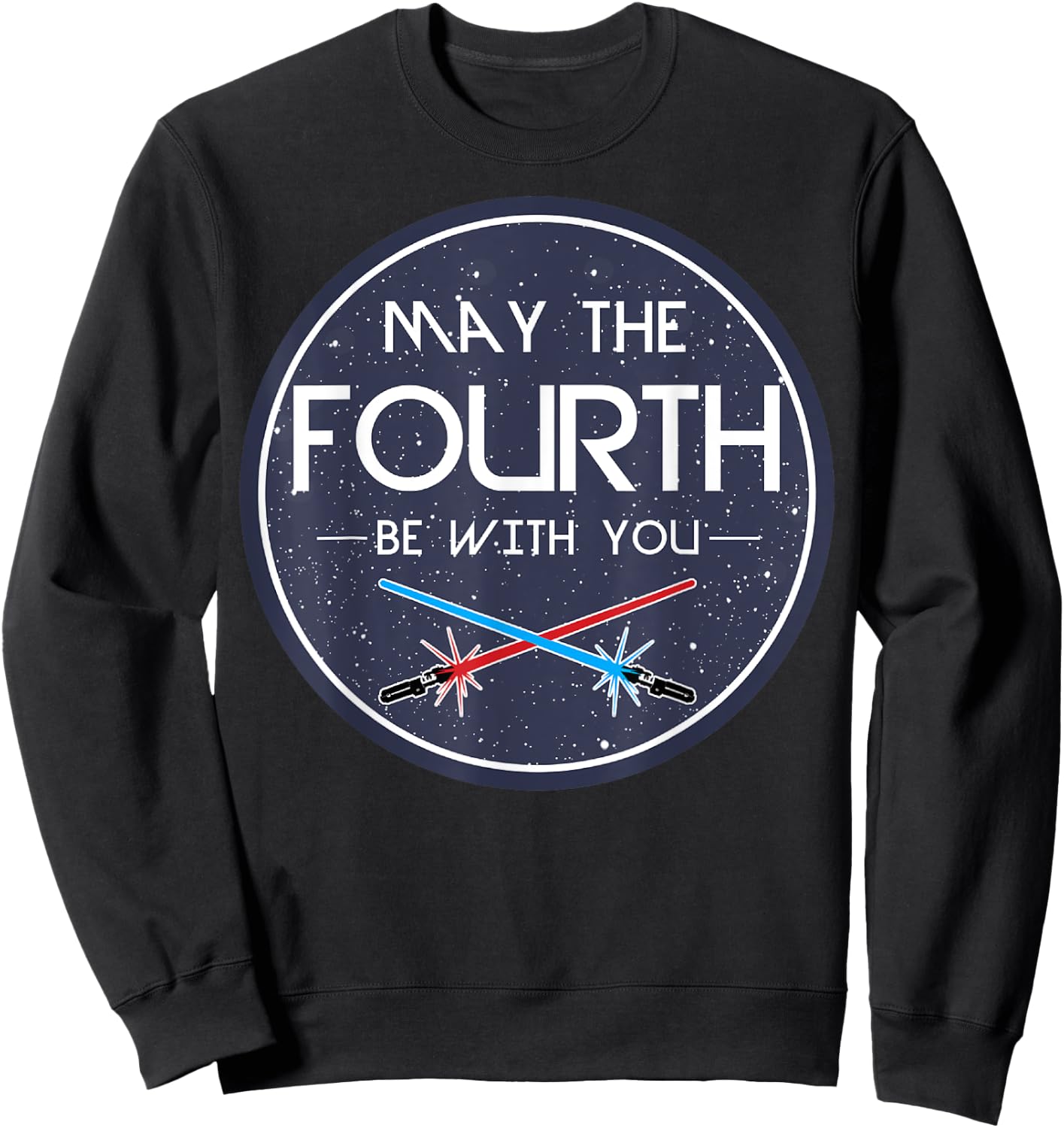 Star Wars May The Fourth Be With You Lightsaber Clash Poster Sweatshirt - Sweatshirt | Black