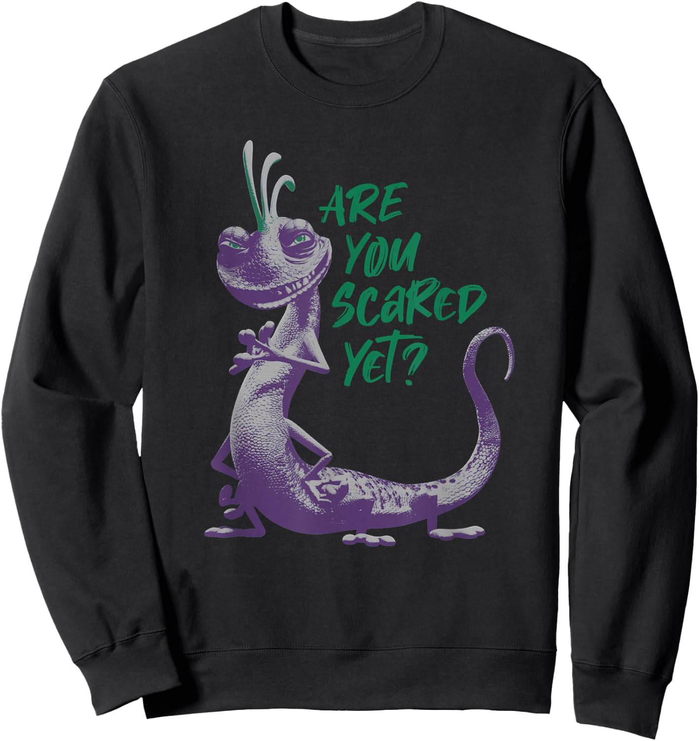 Disney Pixar Monsters, Inc. Randall Are You Scared Yet Sweatshirt - Sweatshirt | Black