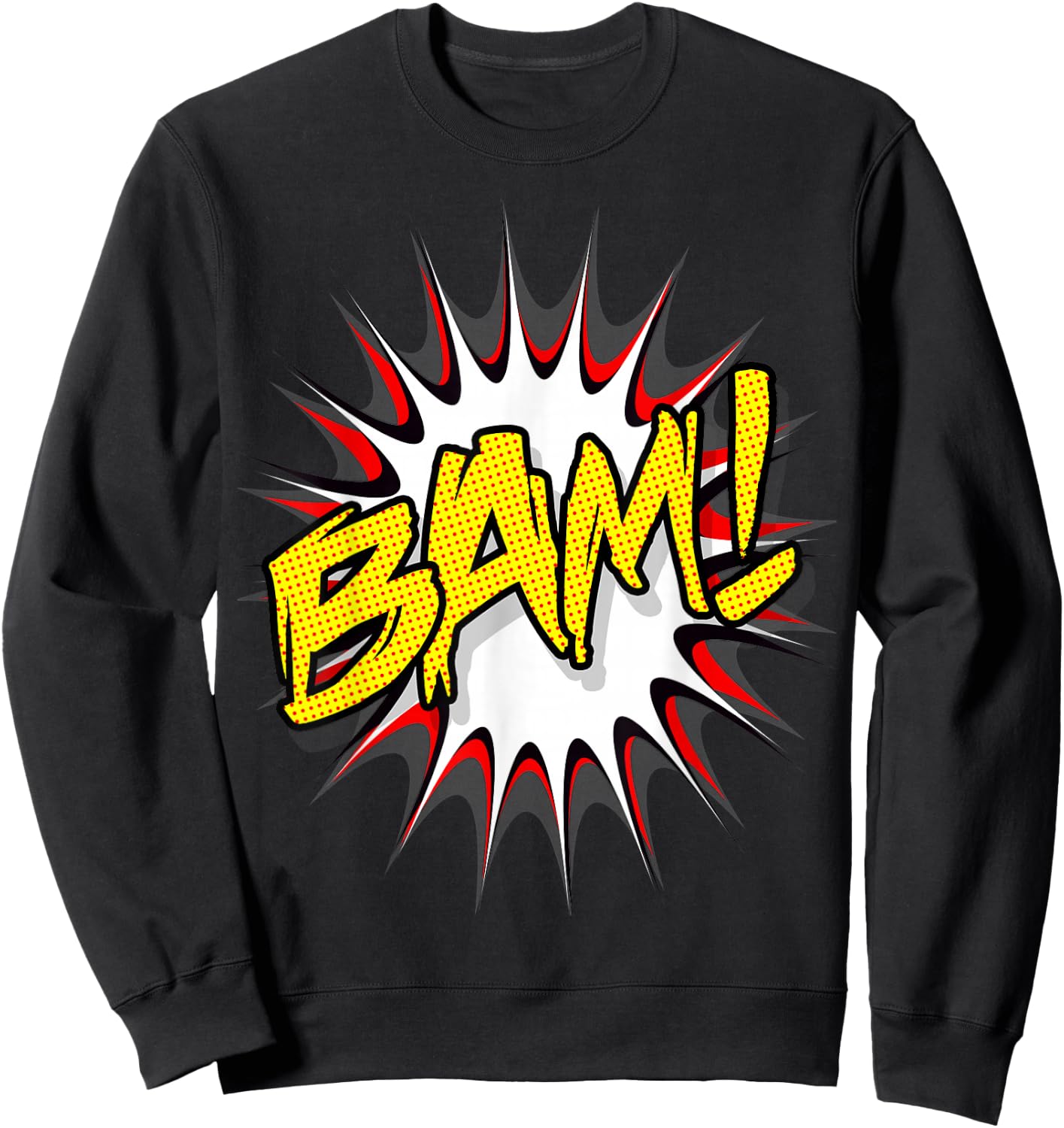 Super Hero Classic Bam! Action Bubble Sweatshirt - Sweatshirt | Black