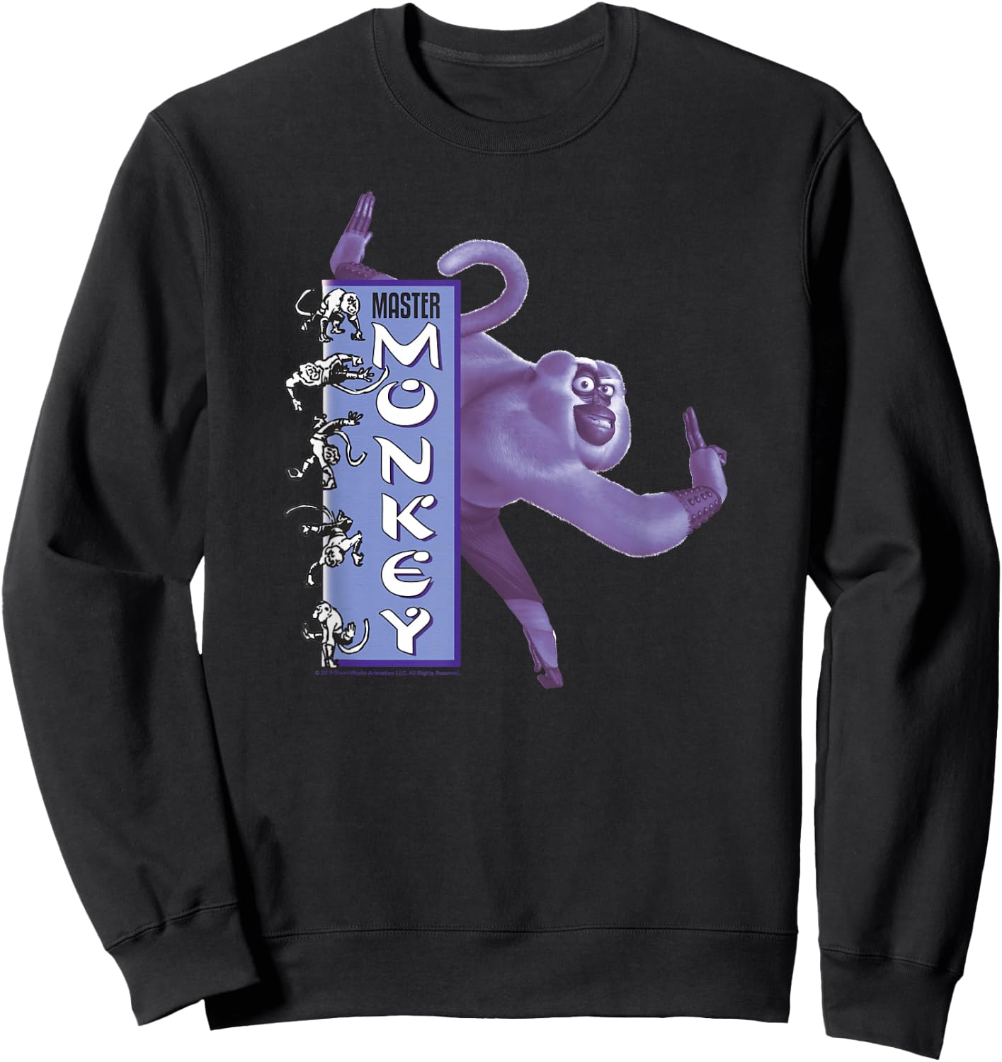 Kung Fu Panda Master Monkey Action Pose Banner Sweatshirt - Sweatshirt | Black