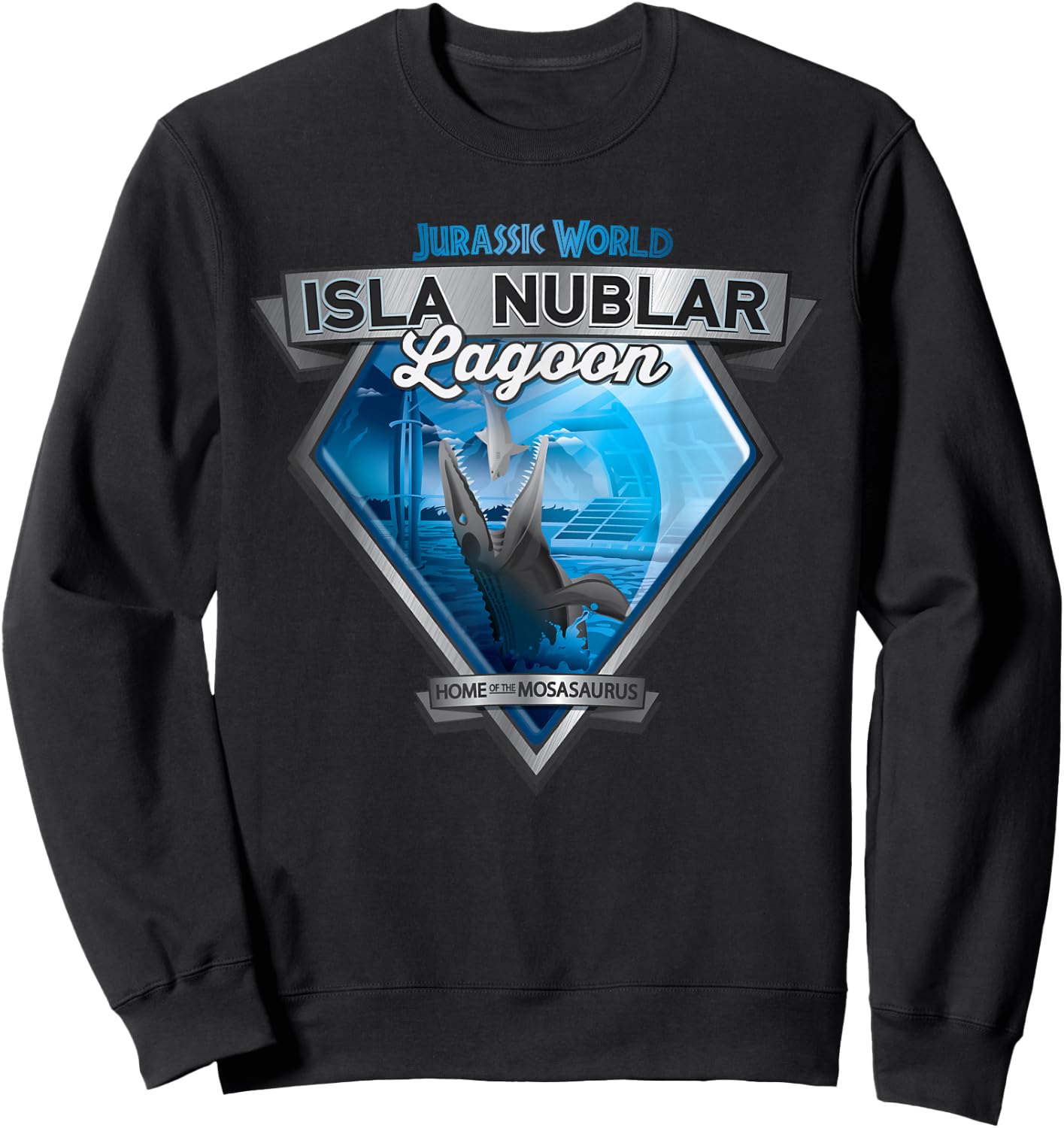 Jurassic World Mosasaurus Dino In Action Sweatshirt - Sweatshirt | Black