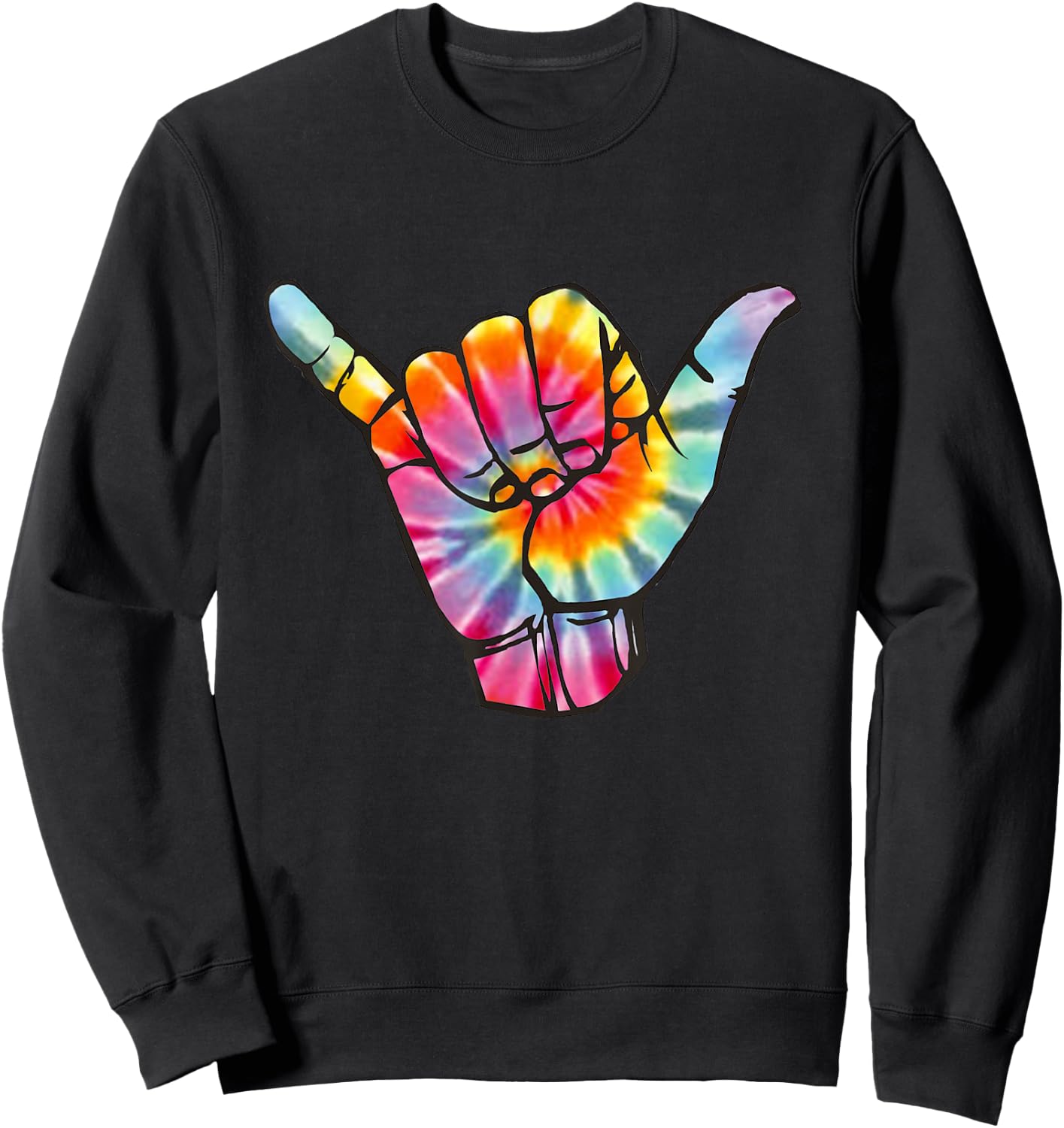 Shaka T Shirt Ocean Surfing Wave Surfer Hawaii Hand Sweatshirt - Sweatshirt | Black