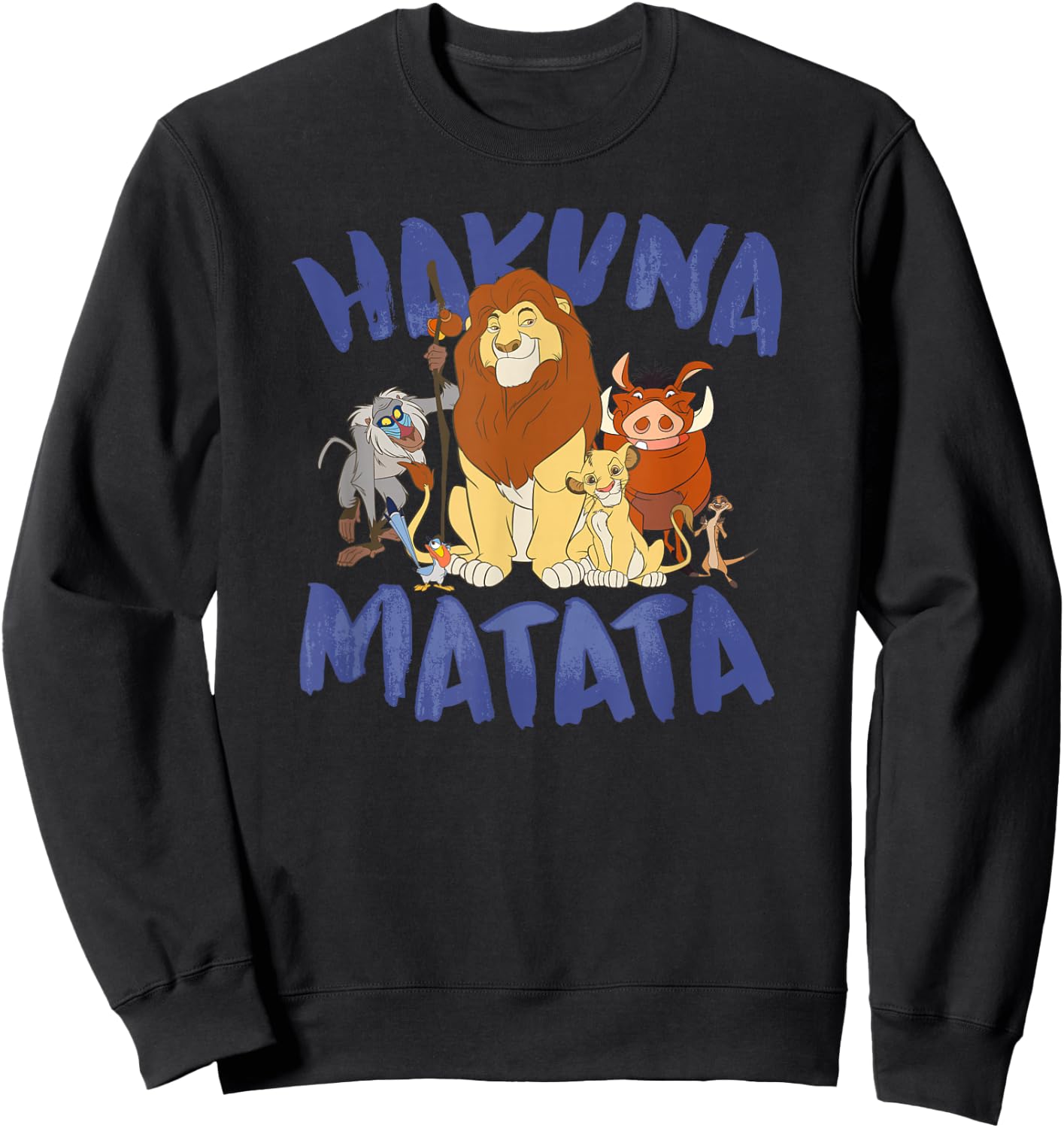 Disney Lion King Classic Hakuna Matata Group Sweatshirt - Sweatshirt | Black