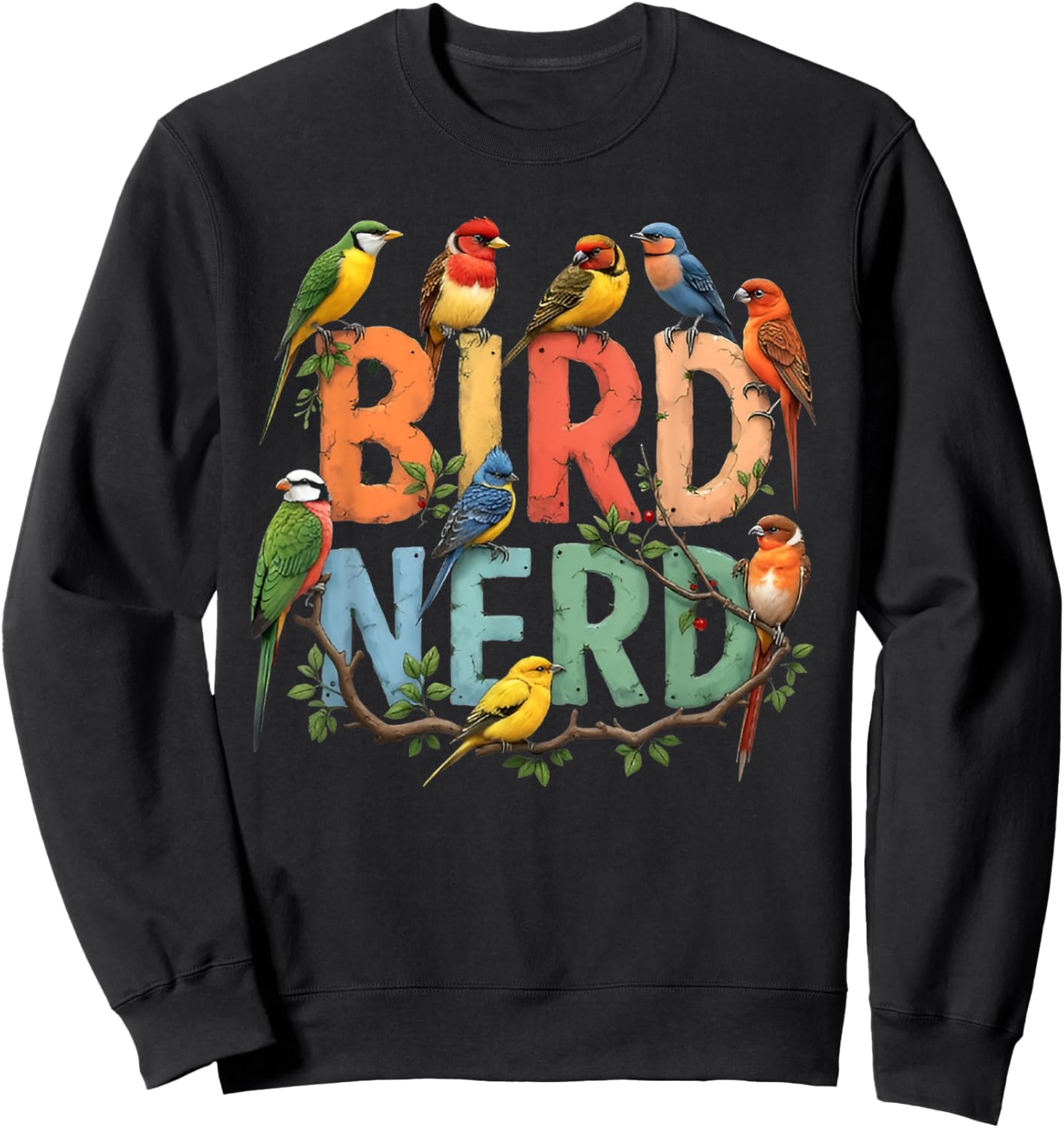 Bird Nerd Funny Bird Watching Birding Bird Lover Watcher Sweatshirt - Sweatshirt | Black