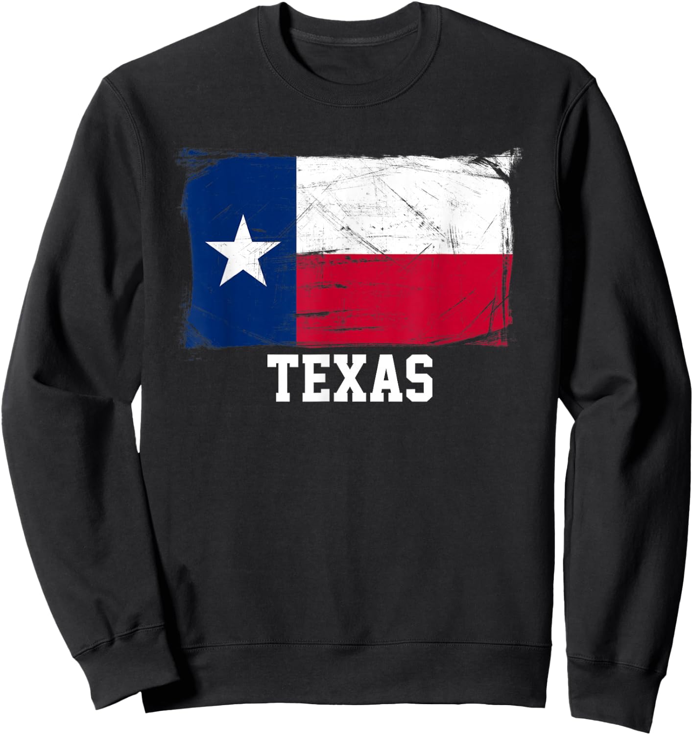 Texas United States Vintage Distressed Flag T Shirt Sweatshirt - Sweatshirt | Black
