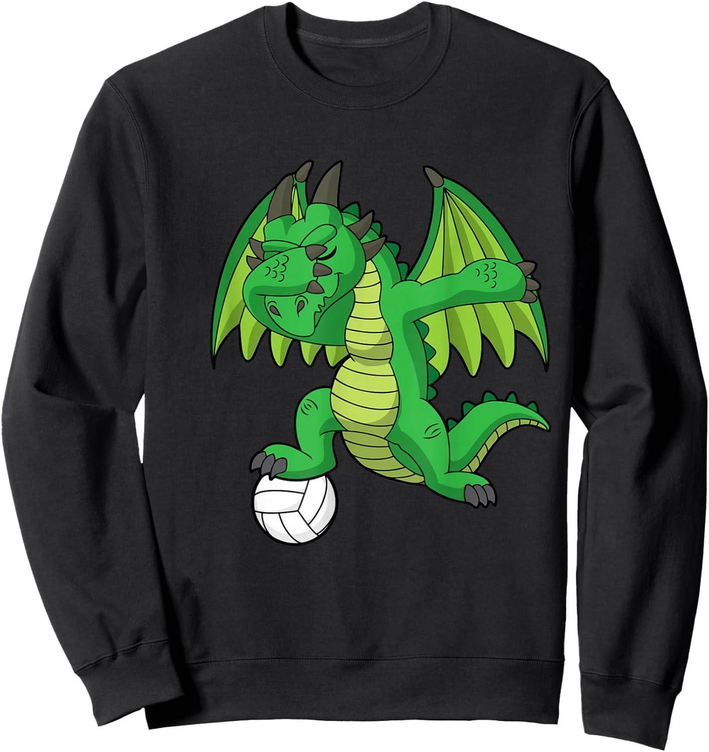 Dabbing Dragon Volleyball Dragons Sweatshirt - Sweatshirt | Black