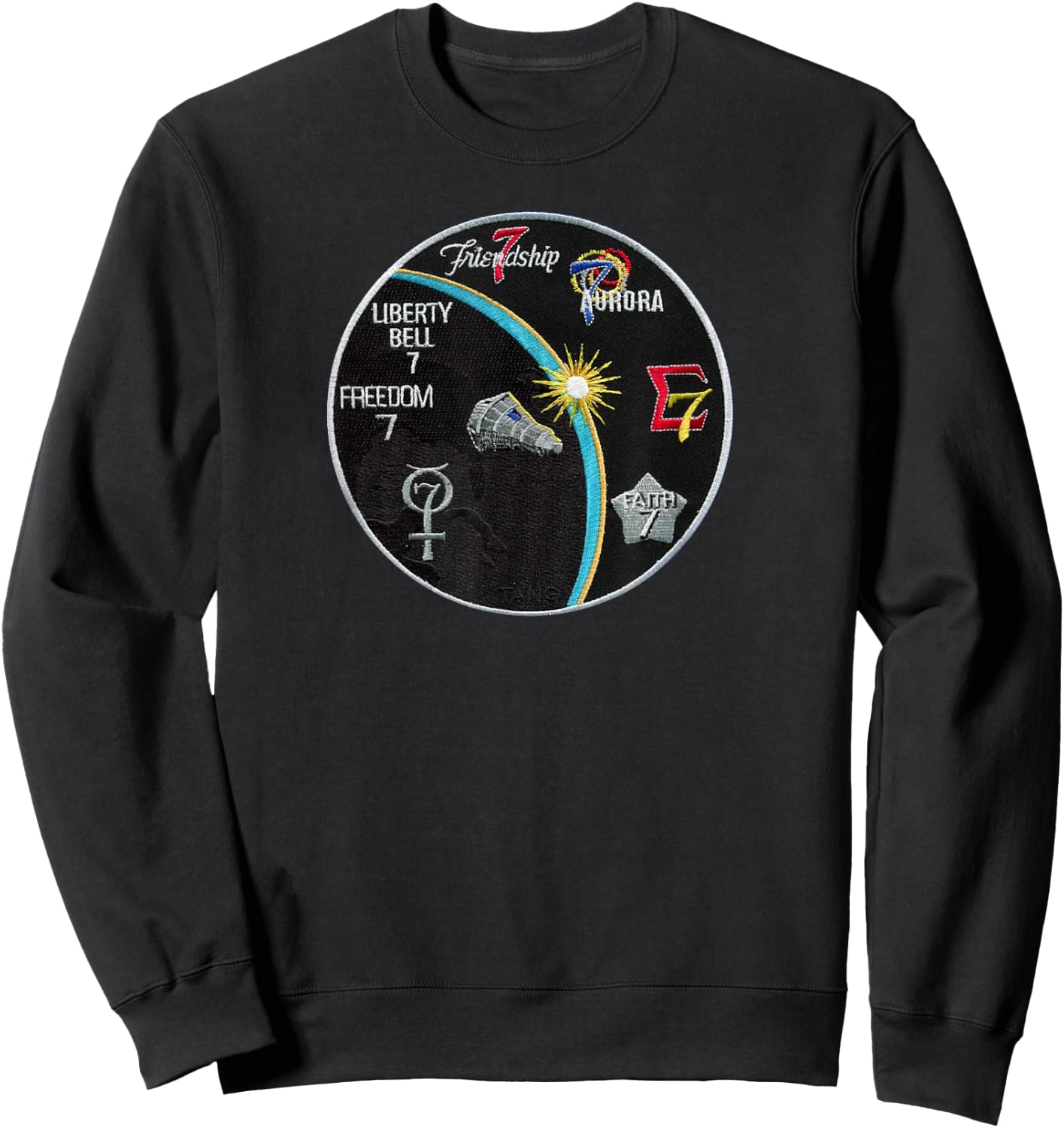NASA Project Mercury Commemorative Patch Sweatshirt - Sweatshirt | Black
