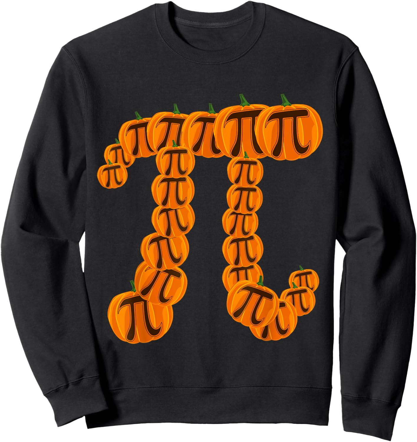 Pumpkin Pi Math Pun Thanksgiving Halloween Geek Pun Sweatshirt - Sweatshirt | Black