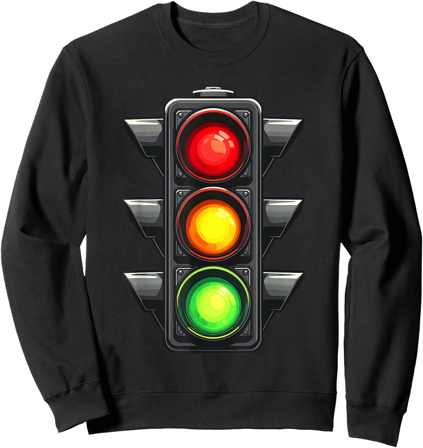 Traffic Light Shirt Adult Kids Traffic Light Costume Sweatshirt - Sweatshirt | Black