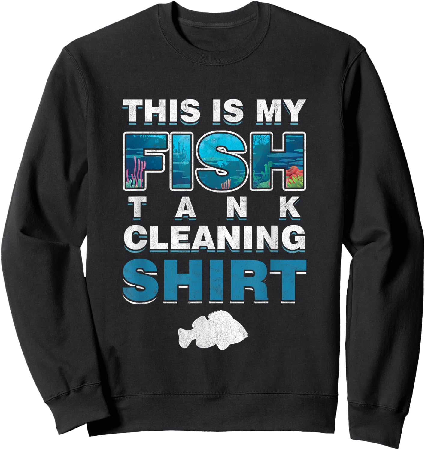 Aquarianer Godlfisch Fischzucht Haustiere -Adults Black Small Modern Short Sleeve Christmas Birthday Fishing Lifestyle Gift Sweatshirt - Sweatshirt | Black