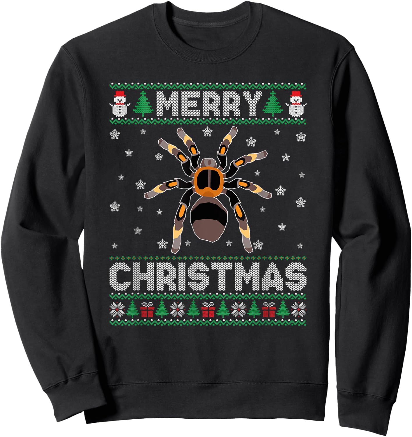 Tarantula Animal Men Women Kids Ugly Christmas Sweater Sweatshirt - Sweatshirt | Black