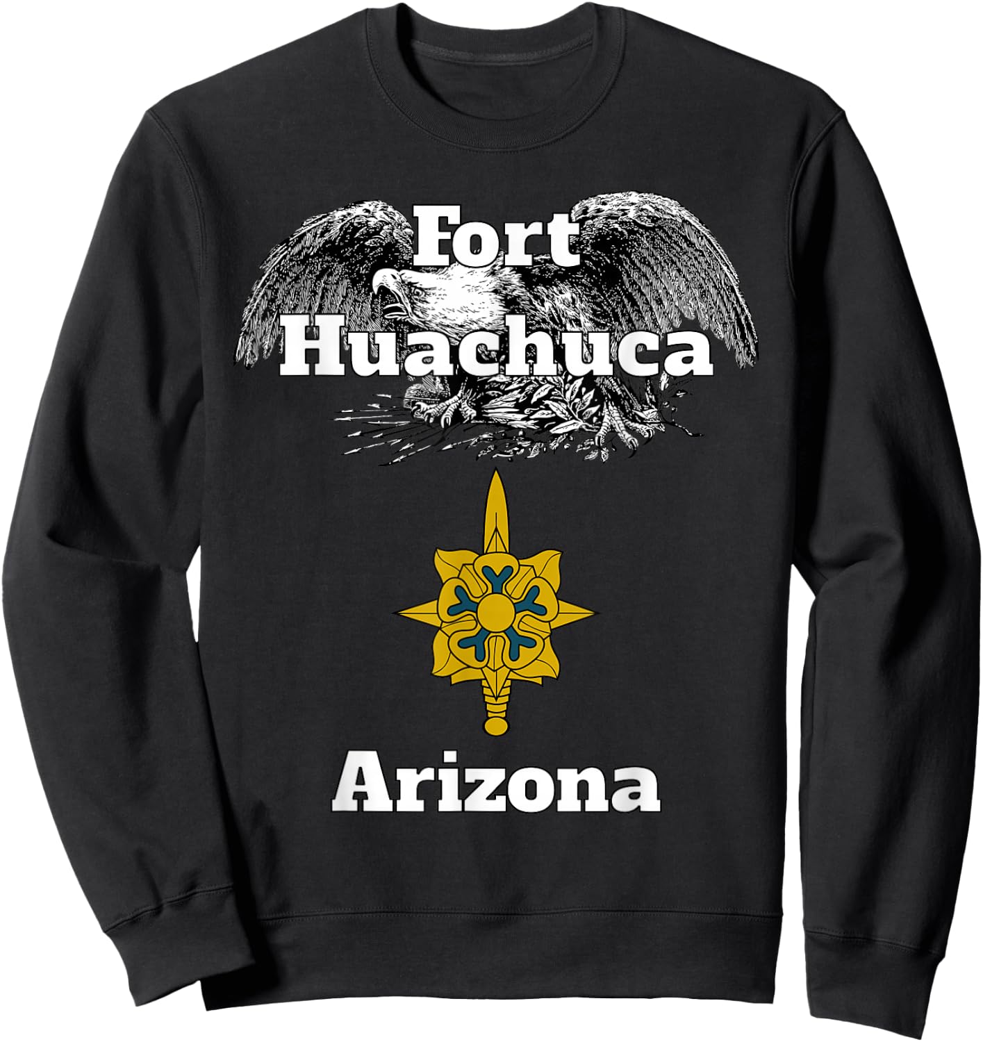 Fort Huachuca Military Intelligence Branch Design design Sweatshirt - Sweatshirt | Black