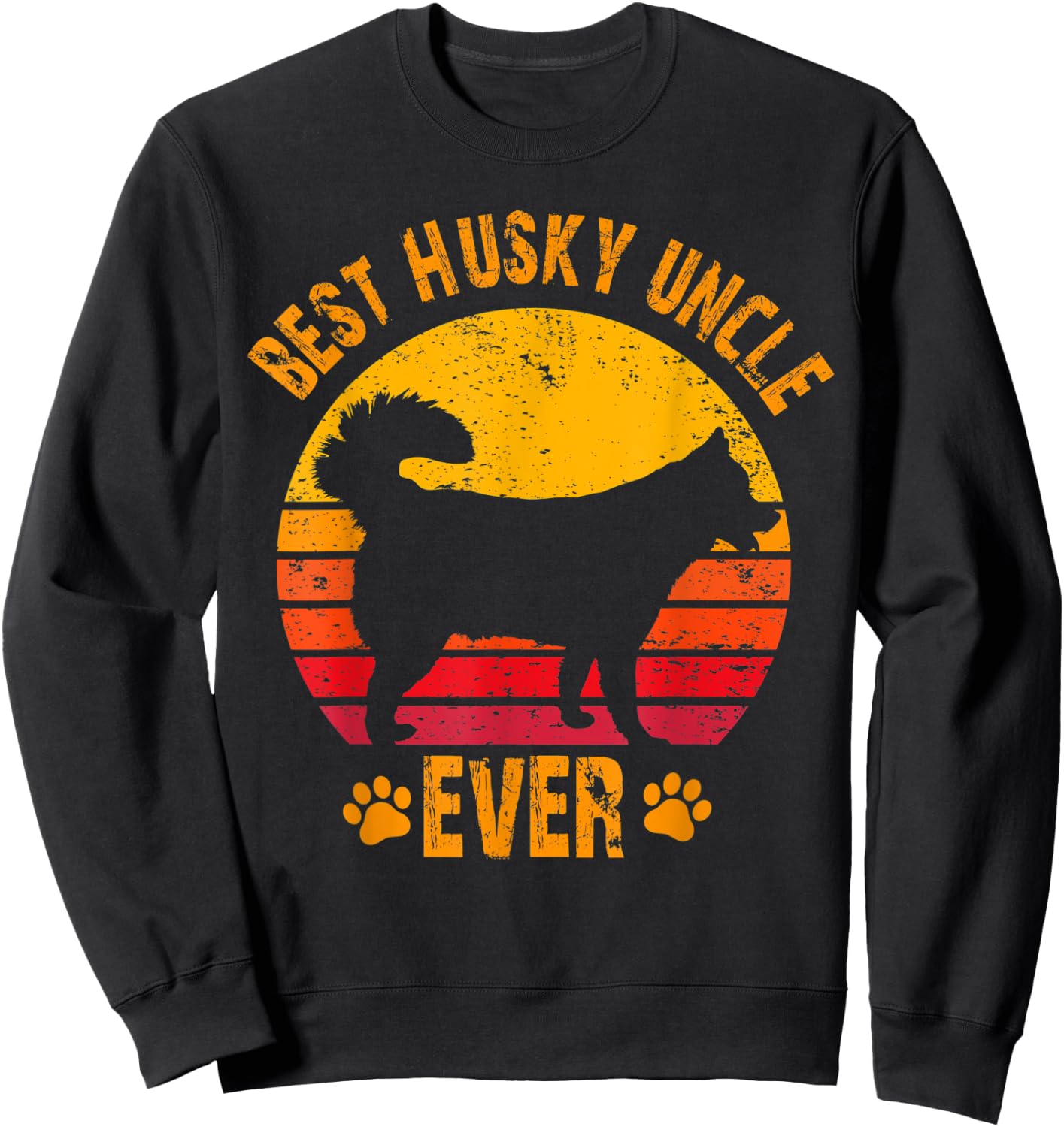 Best Husky Uncle Ever Funny Gift Uncle Sweatshirt - Sweatshirt | Black