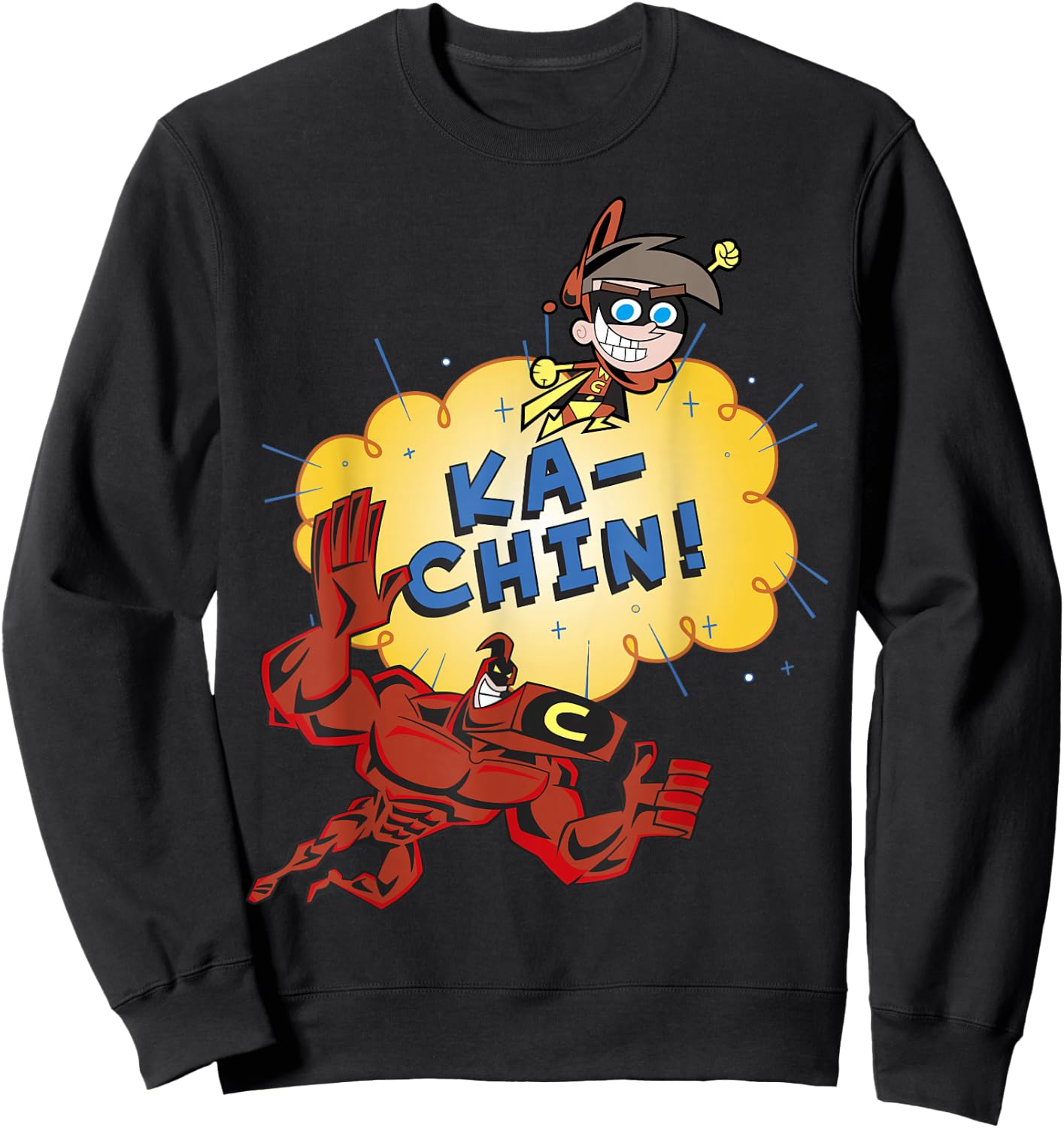 The Fairly OddParents Crimson Chin And Cleft Ka-Chin Sweatshirt - Sweatshirt | Black