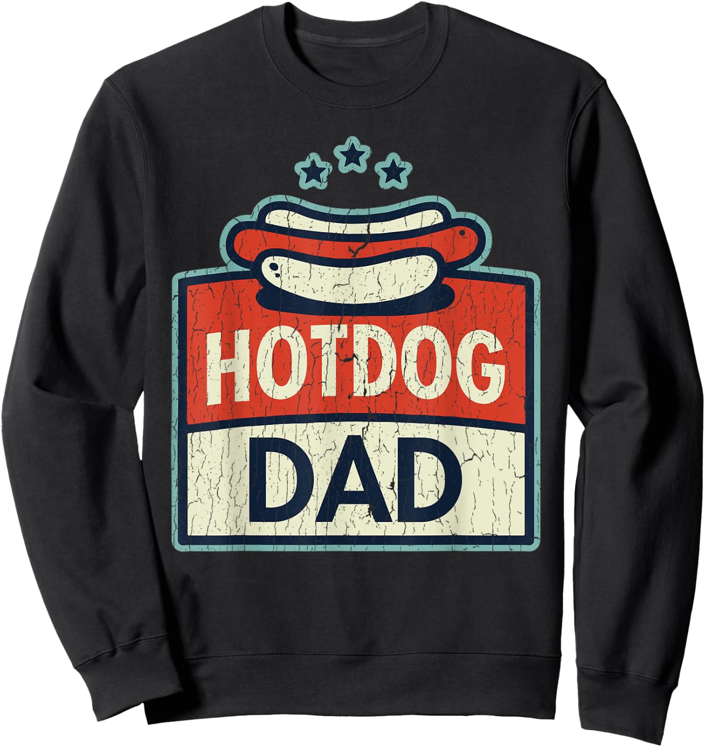 Funny Hotdog Dad Hot Dog Outfit Clothes Gift Father Sweatshirt - Sweatshirt | Black