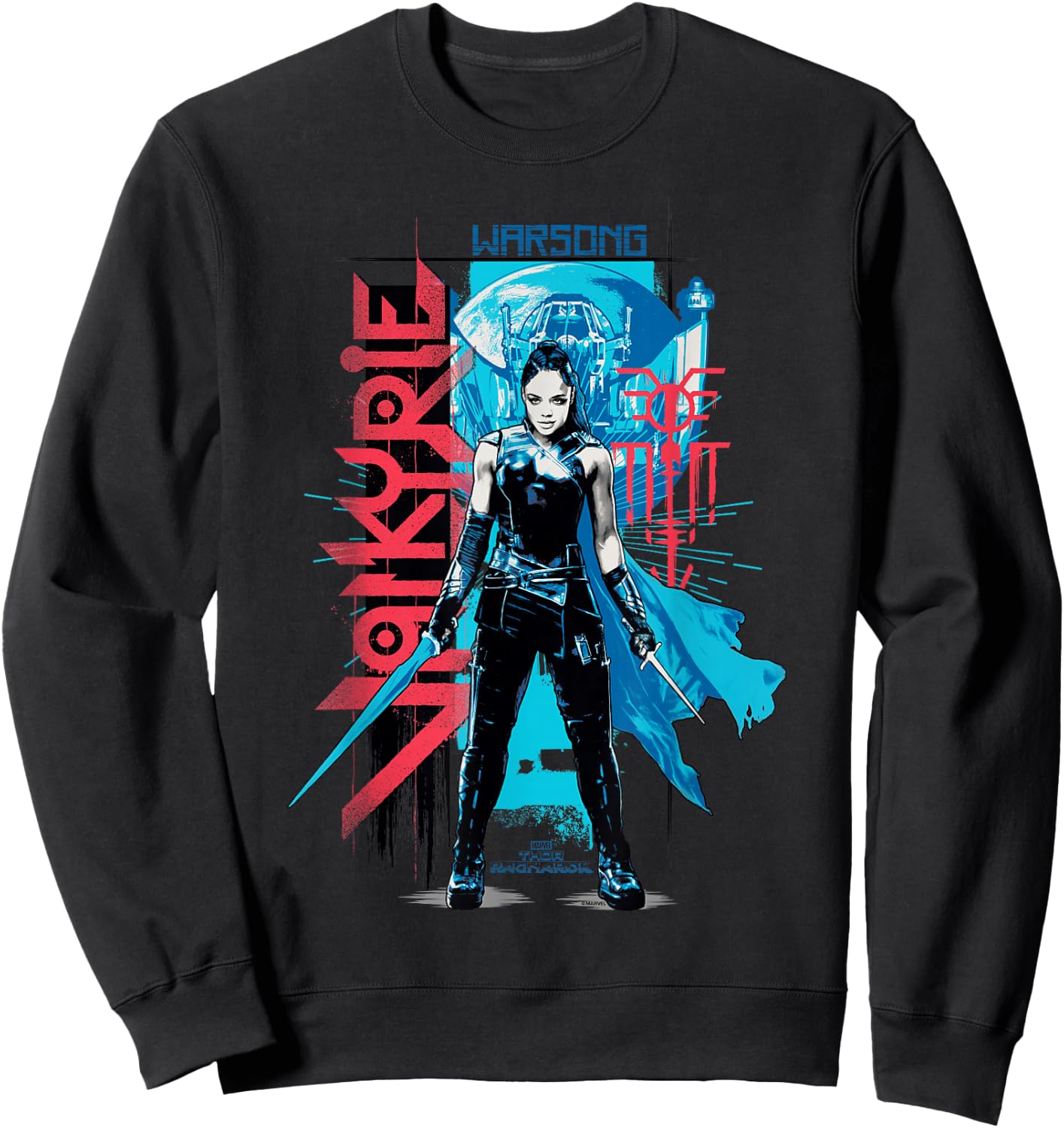 Marvel Thor Ragnarok Valkyrie Warsong Heroine Sweatshirt - Sweatshirt | Black