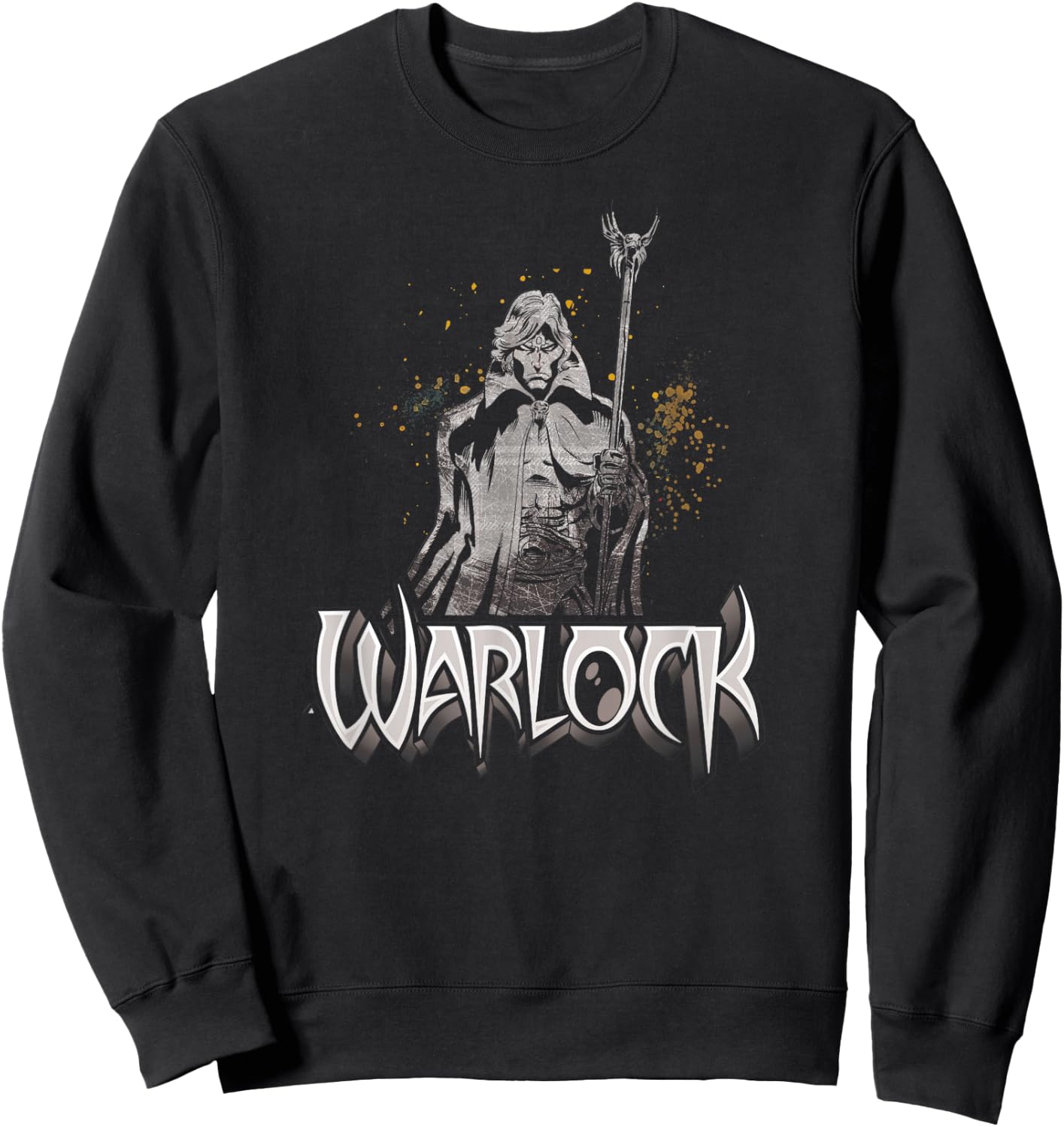 Marvel Warlock Karmic Staff 90s Comic Sweatshirt - Sweatshirt | Black