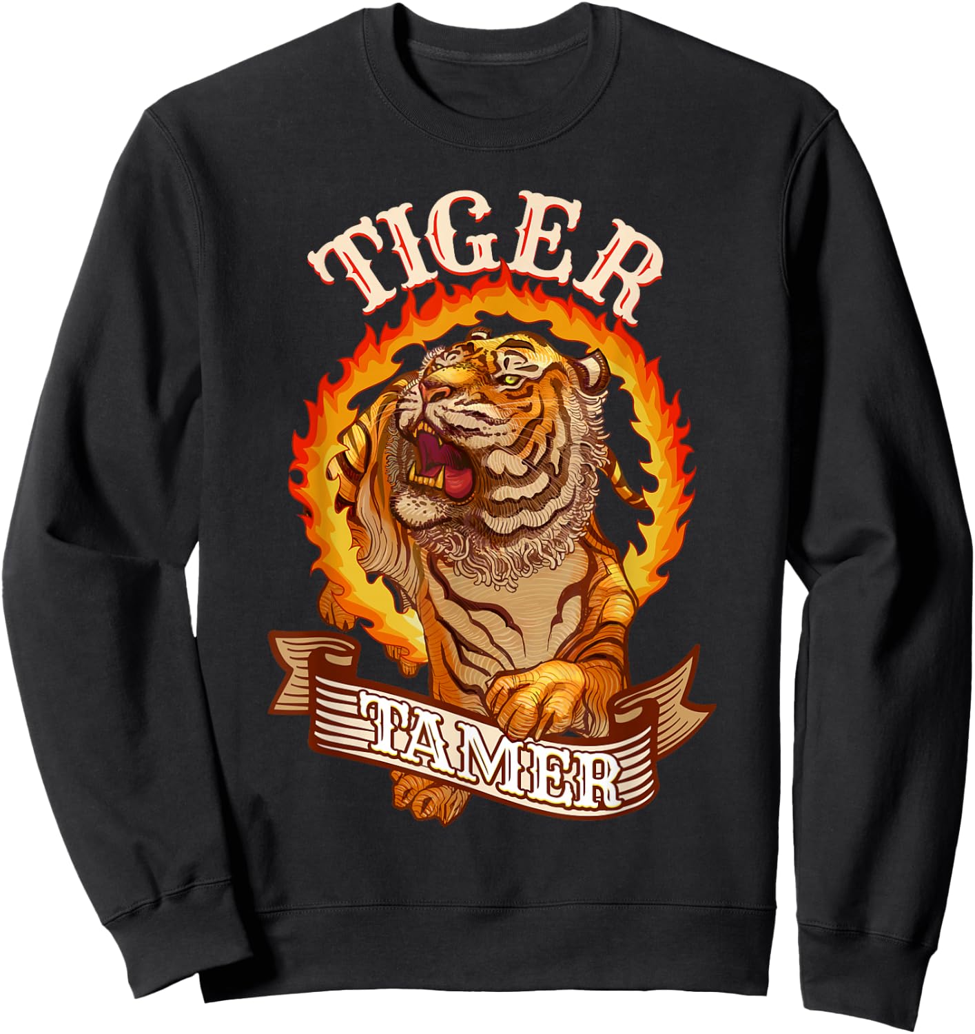 Circus Tiger Shirts - Circus Shirts - Circus Tiger Costume Sweatshirt - Sweatshirt | Black