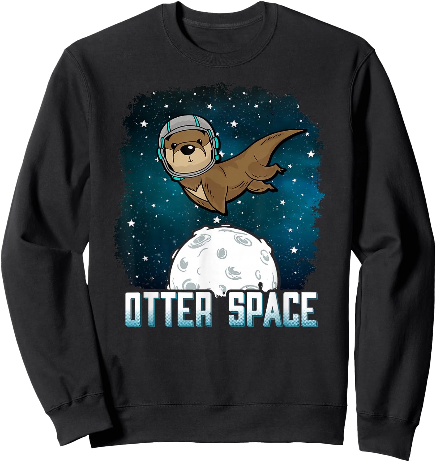 Otter Space Animal Sweatshirt - Sweatshirt | Black