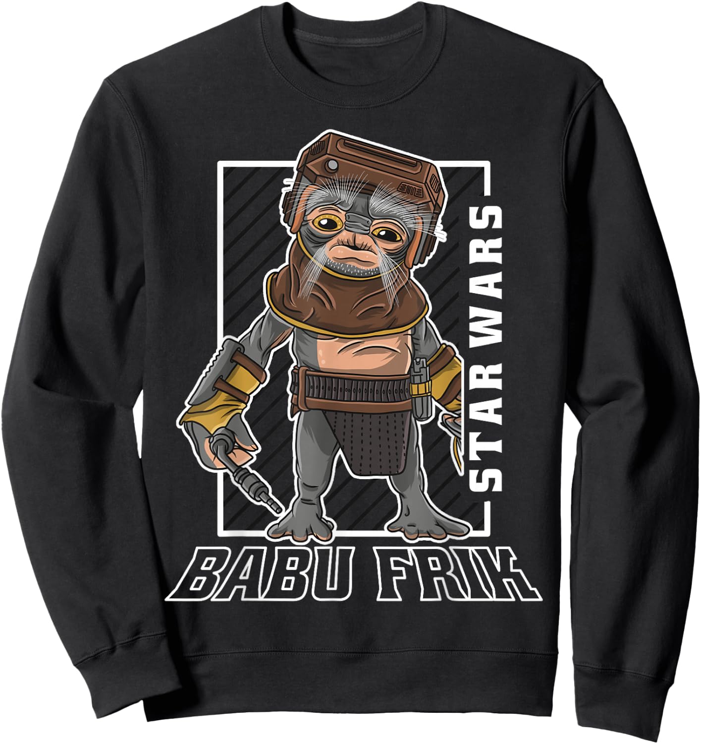 Star Wars The Rise Of Skywalker Babu Frik Portrait Sweatshirt - Sweatshirt | Black