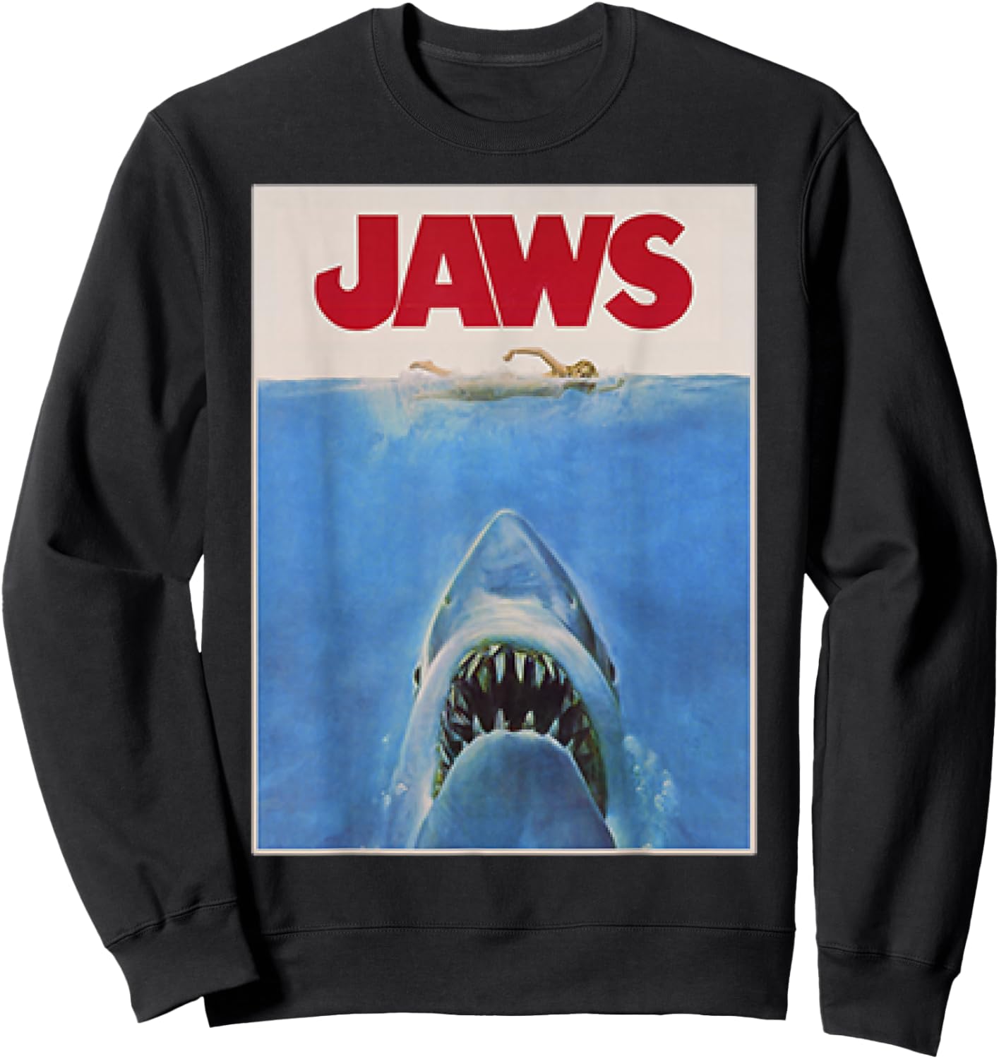 Jaws Original Movie Poster Sweatshirt - Sweatshirt | Black