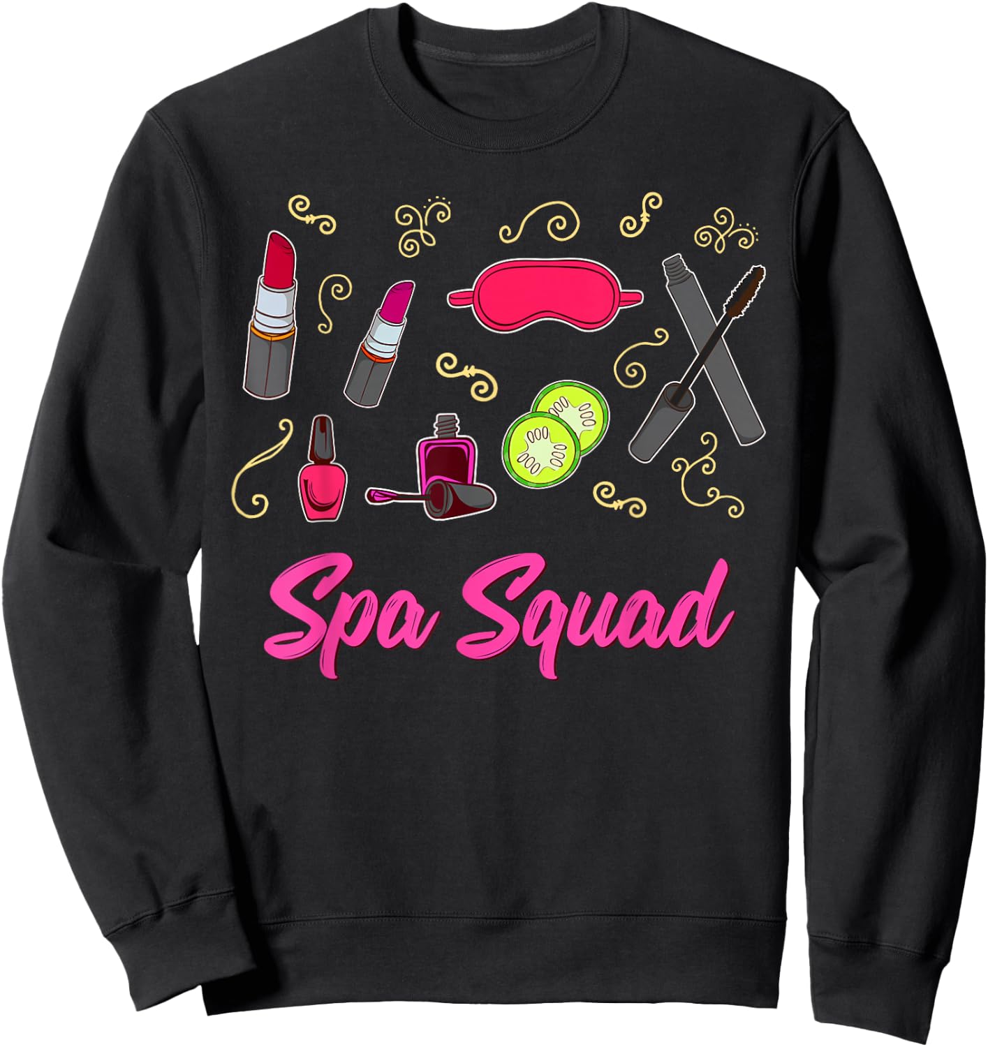 Spa Birthday Shirt - Spa Squad Shirt Sweatshirt - Sweatshirt | Black
