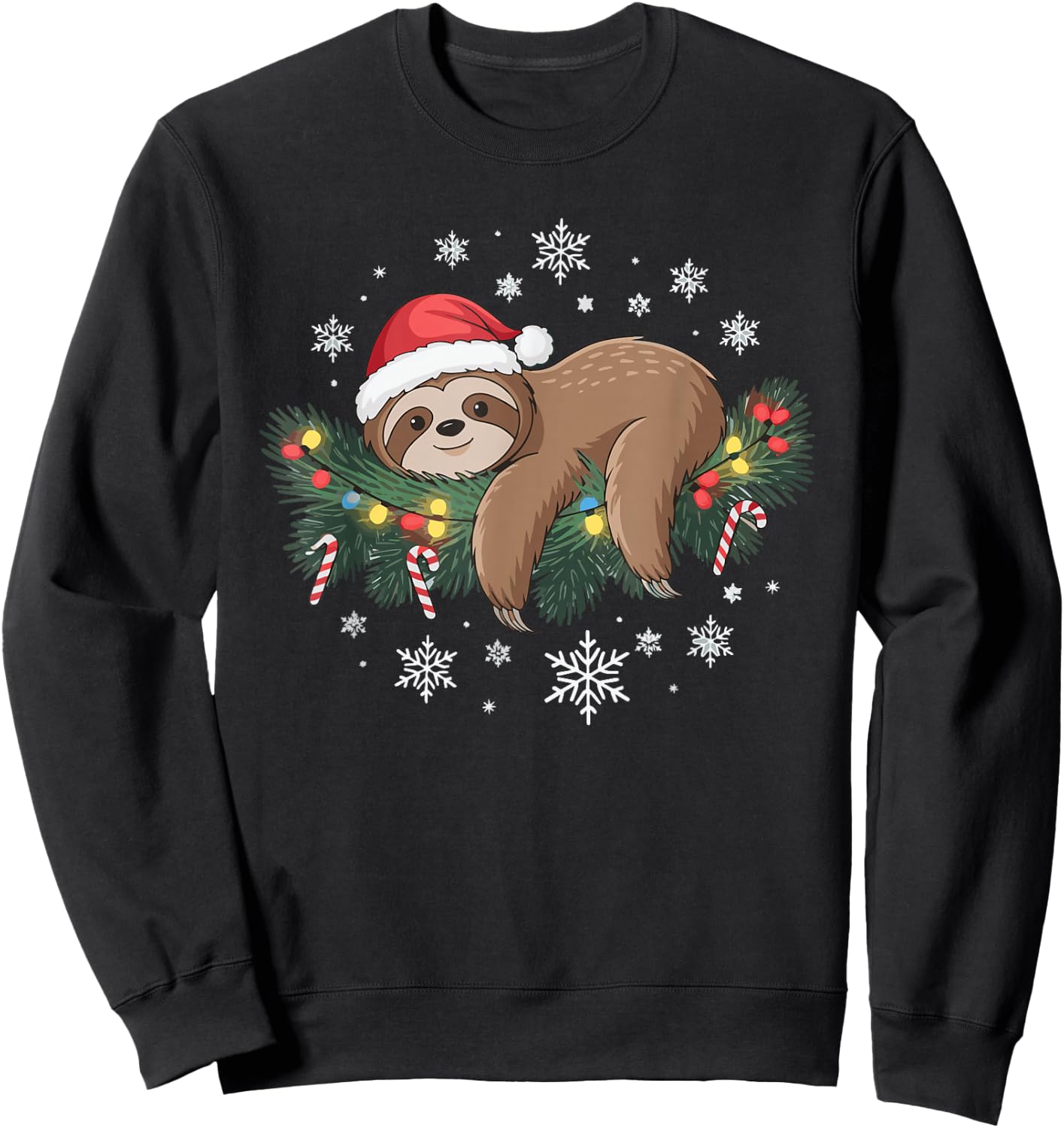 Sloth Christmas Sweatshirt - Sweatshirt | Black